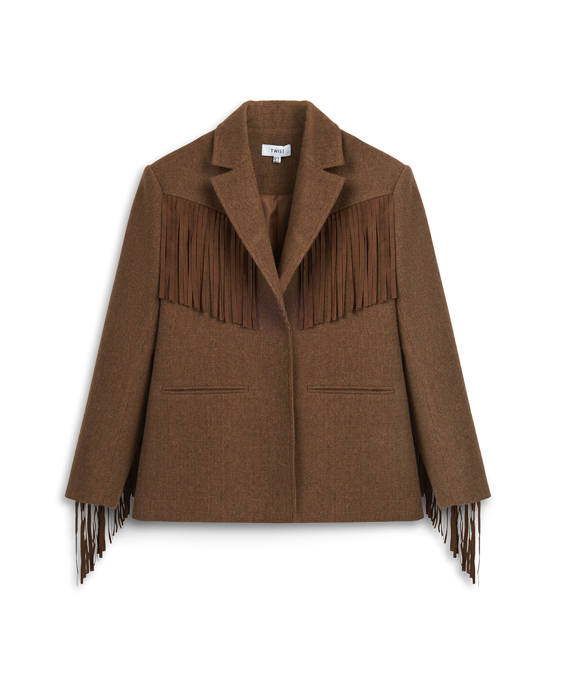 YÜN İÇERİKLİ PÜSKÜLLÜ BLAZER