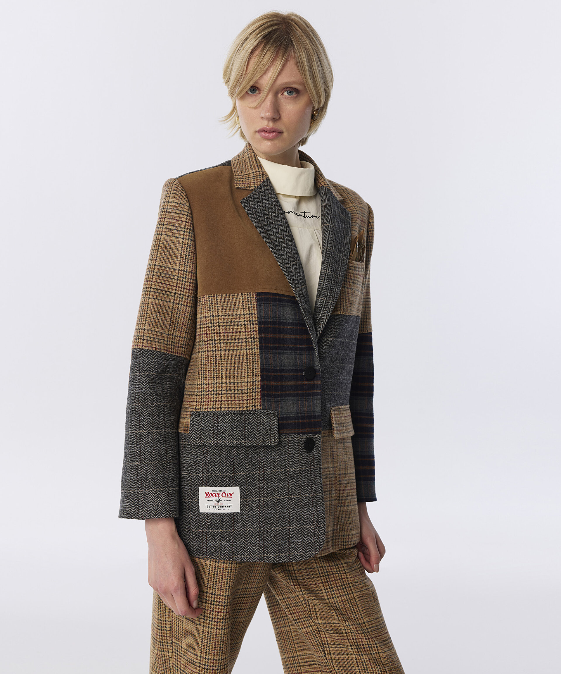 DESEN MIX PATCHWORK BLAZER