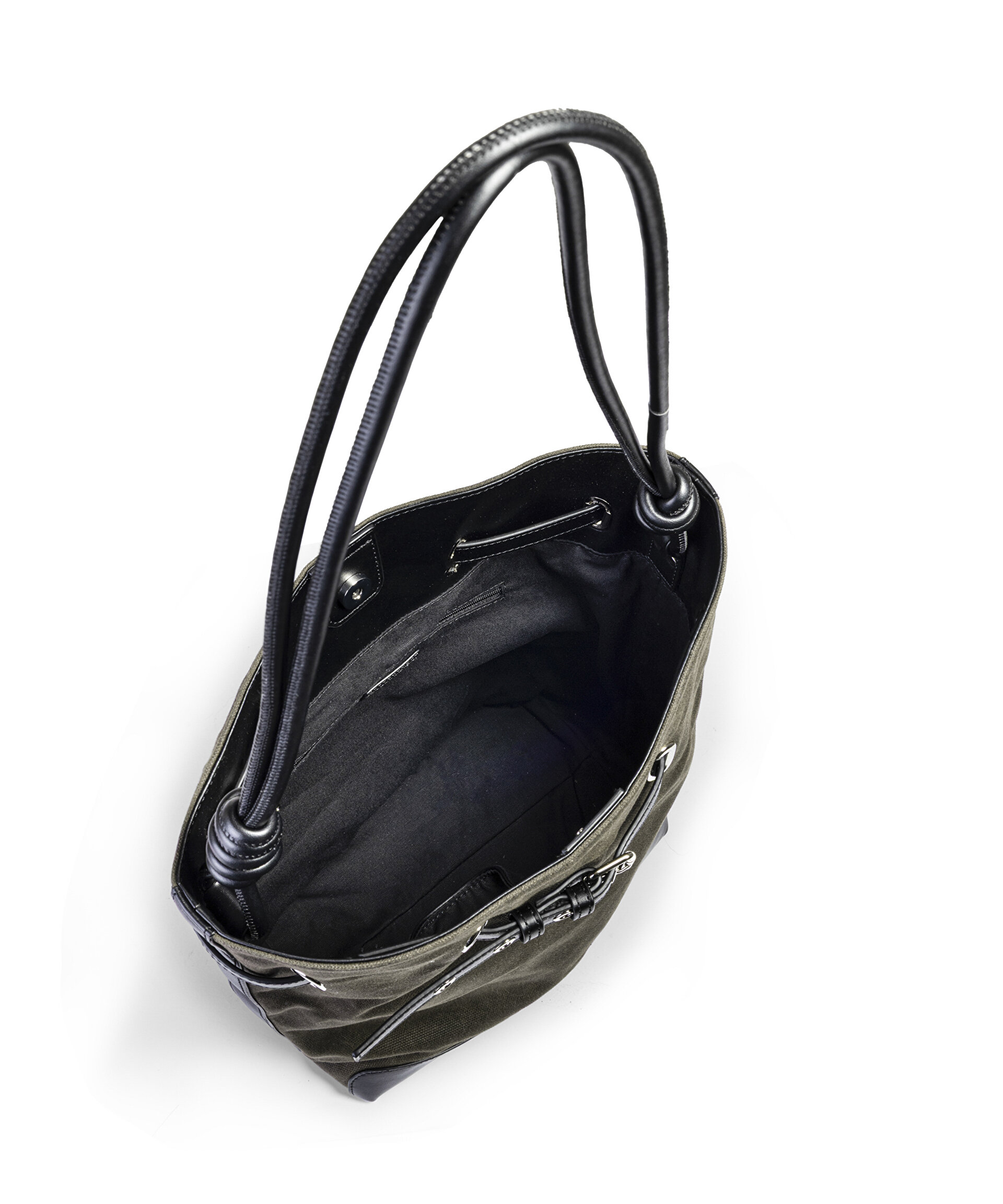Twist Haki KONTRAST TOKALI BUCKET ÇANTA görsel 4