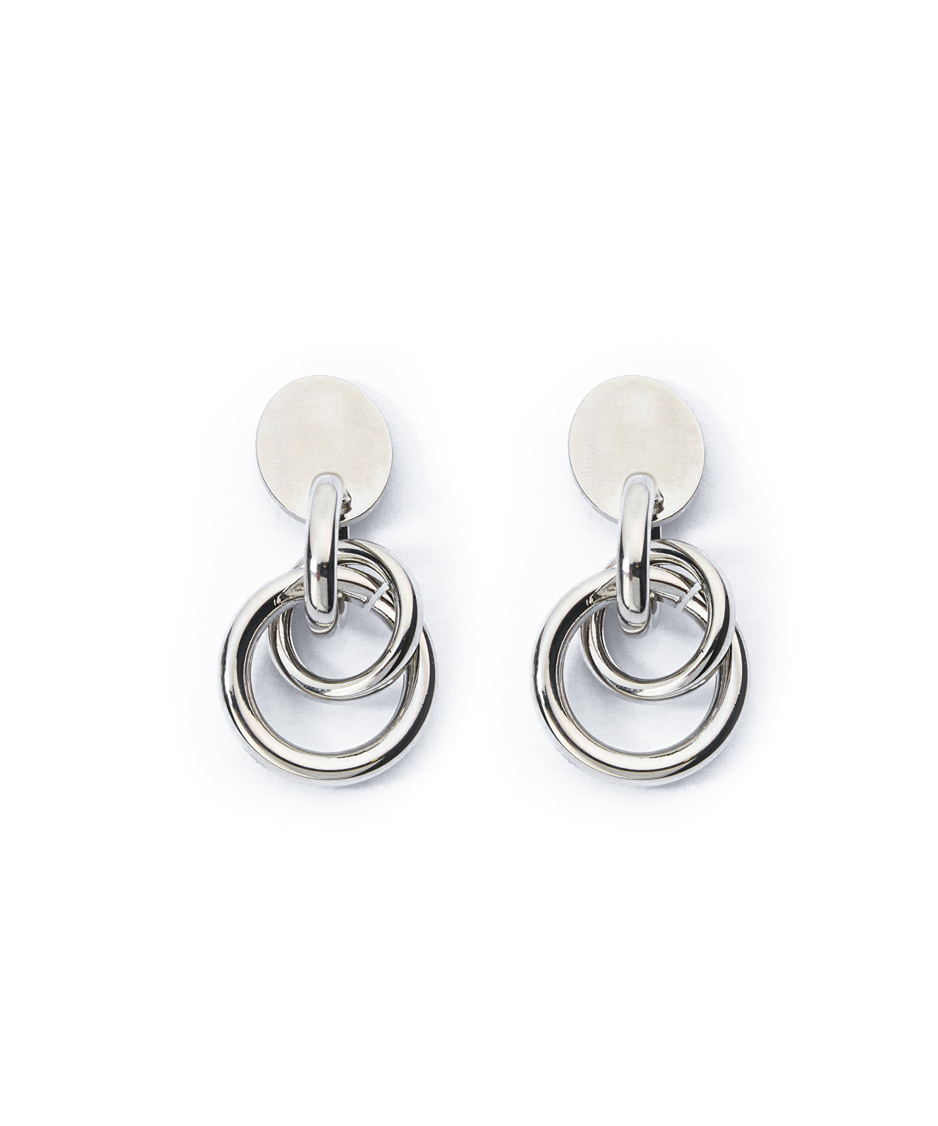 Twist Gümüş İÇ İÇE GEÇMİŞ HALKALI METAL KÜPE