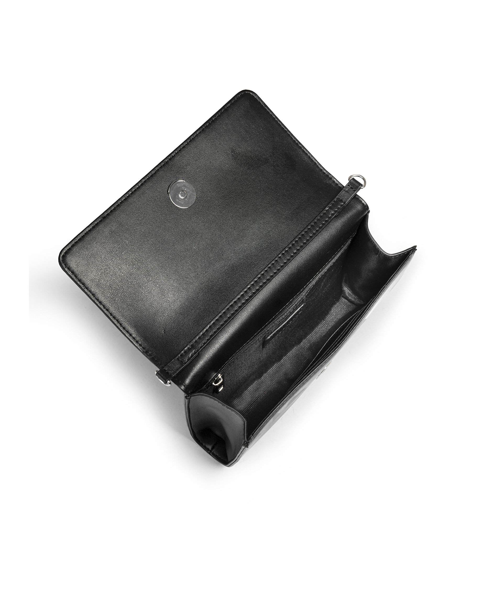 Twist Siyah SLOGAN VE TROK BASKILI CLUTCH görsel 4