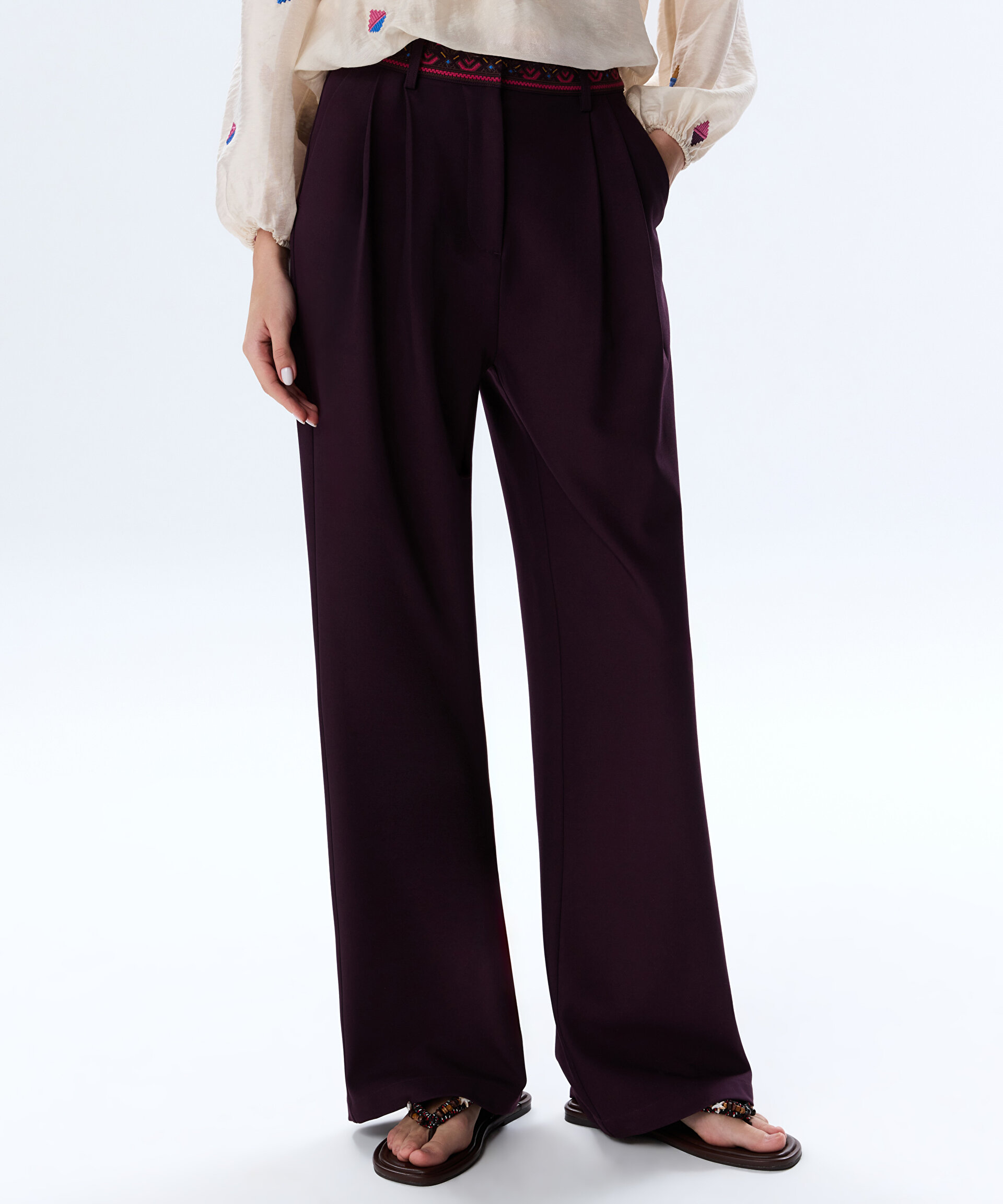 KONTRAST BEL WIDE LEG PANTOLON