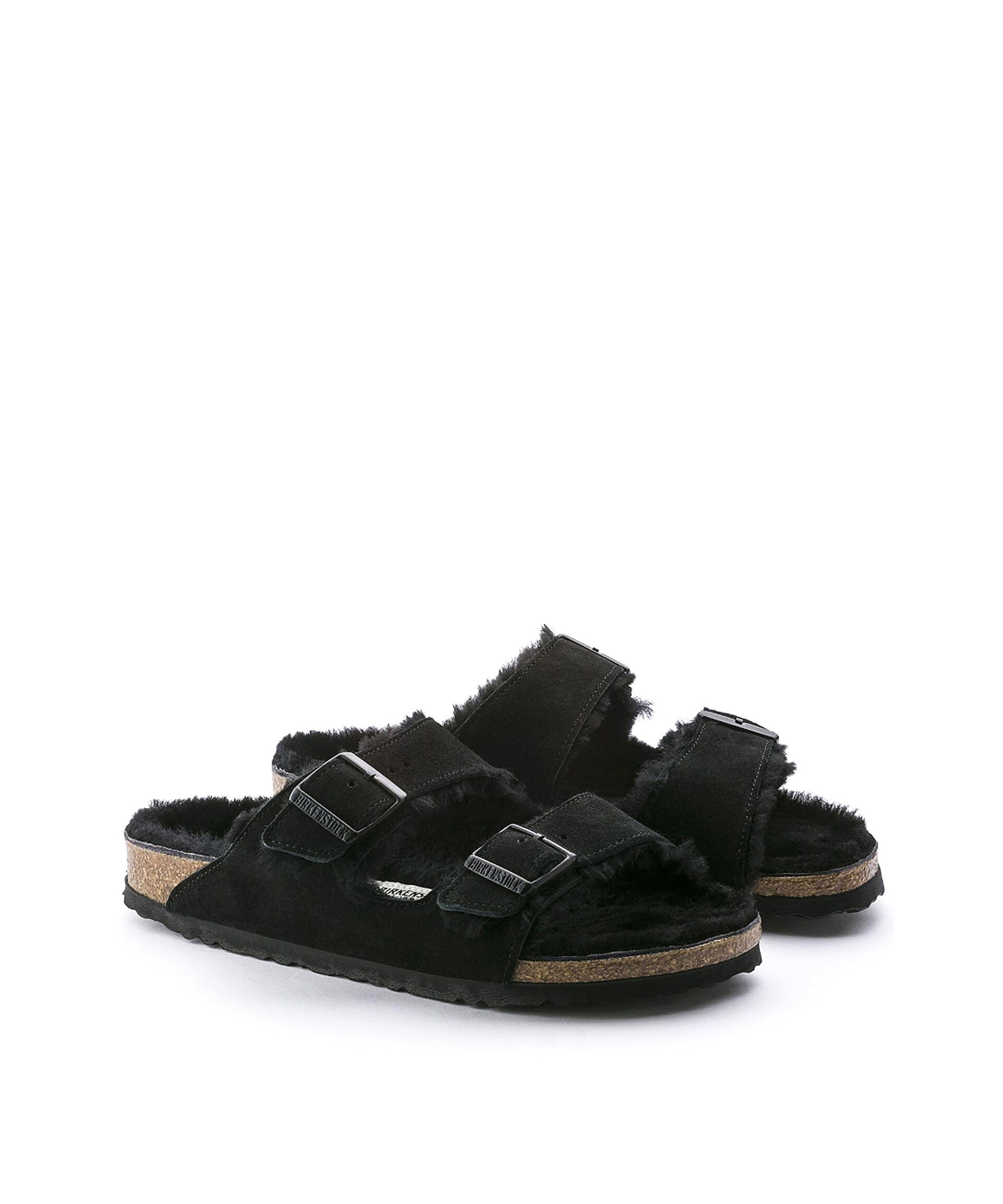 Birkenstock Siyah BIRKENSTOCK ARIZONA BIG BUCKLE SHEARLING LEOI TERLİK görsel 3