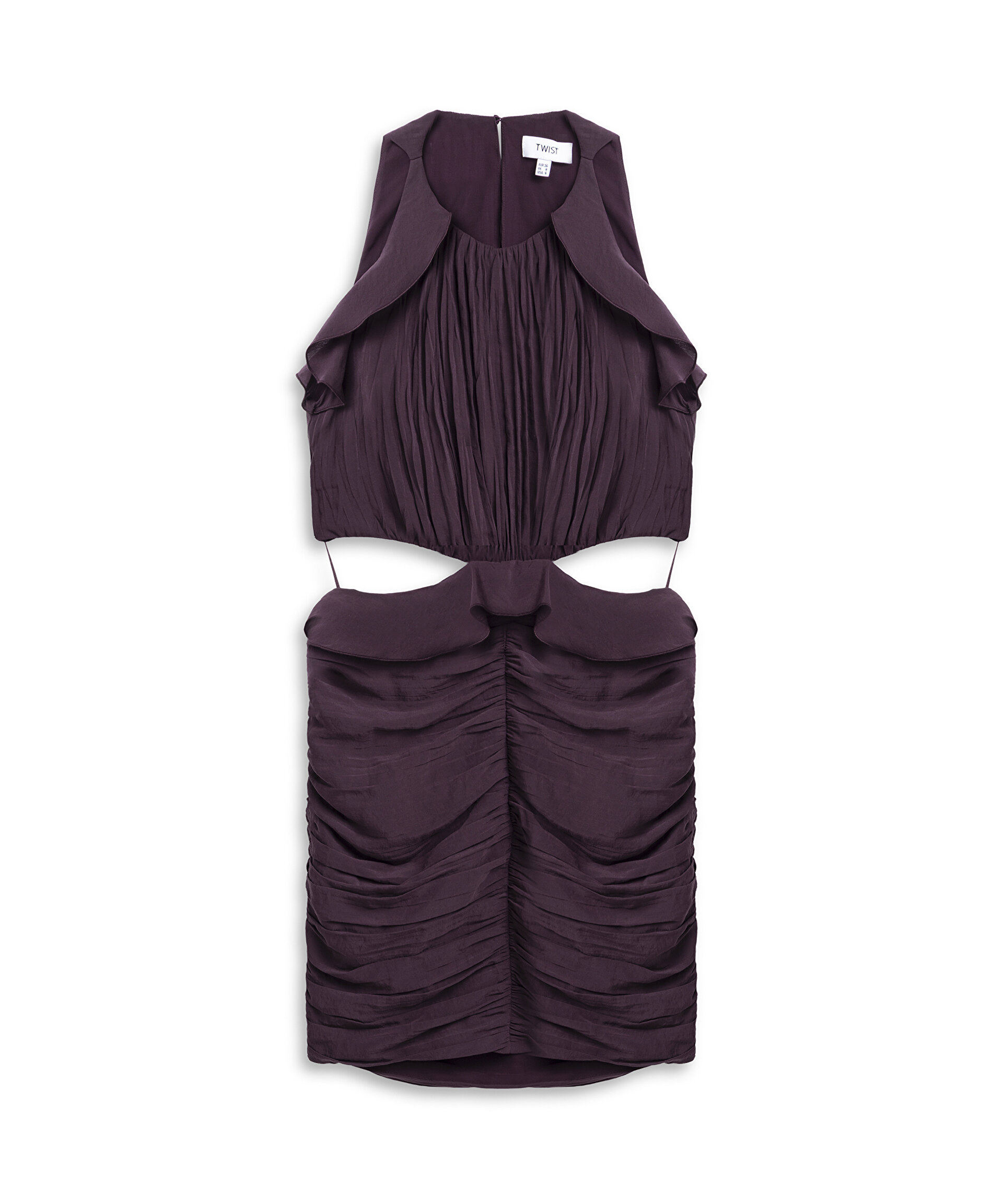 DRAPELİ CUTOUT ELBİSE