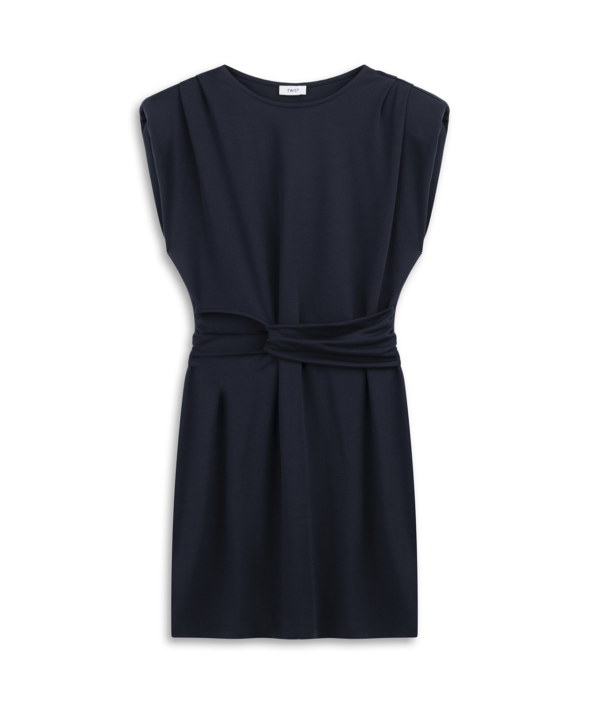 Twist Lacivert VATKALI CUTOUT ELBİSE görsel 5