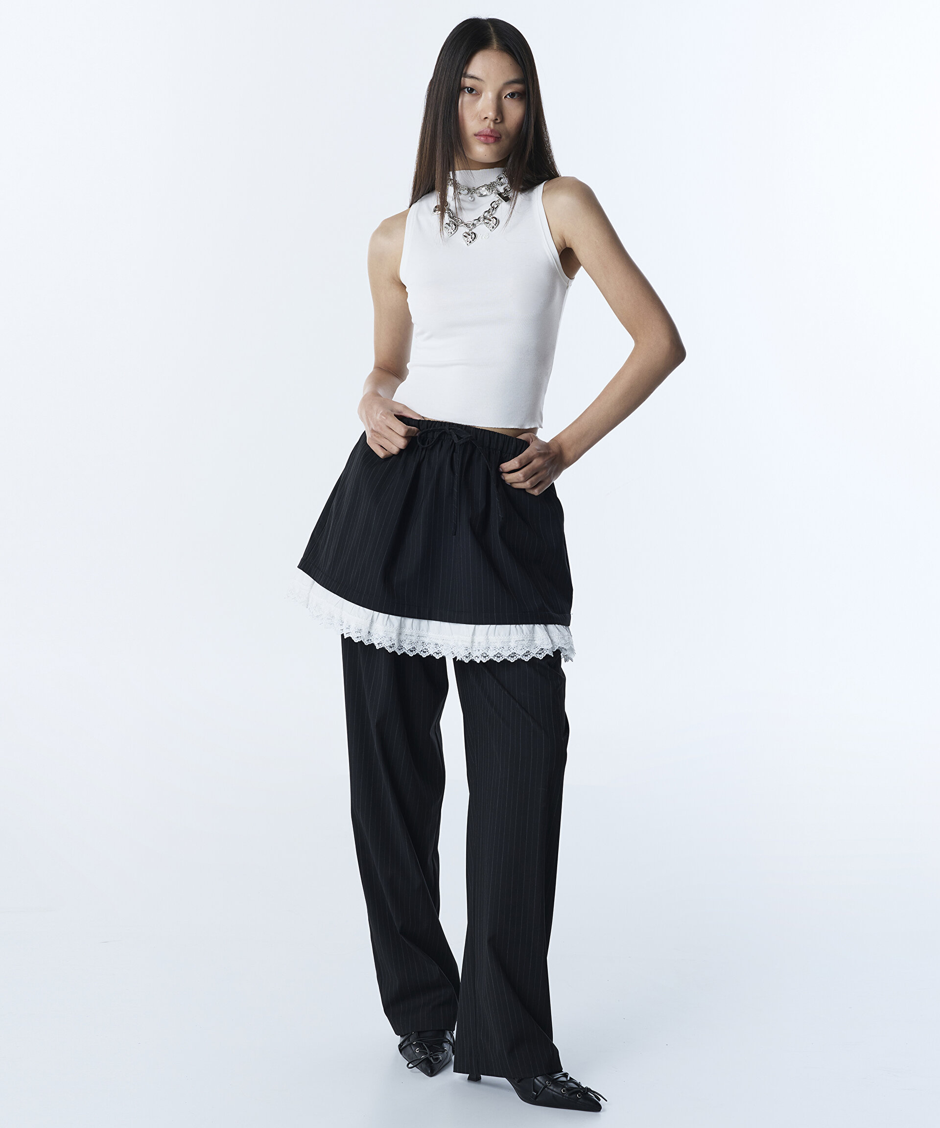 ÇİZGİ DESEN STRAIGHT PANTOLON