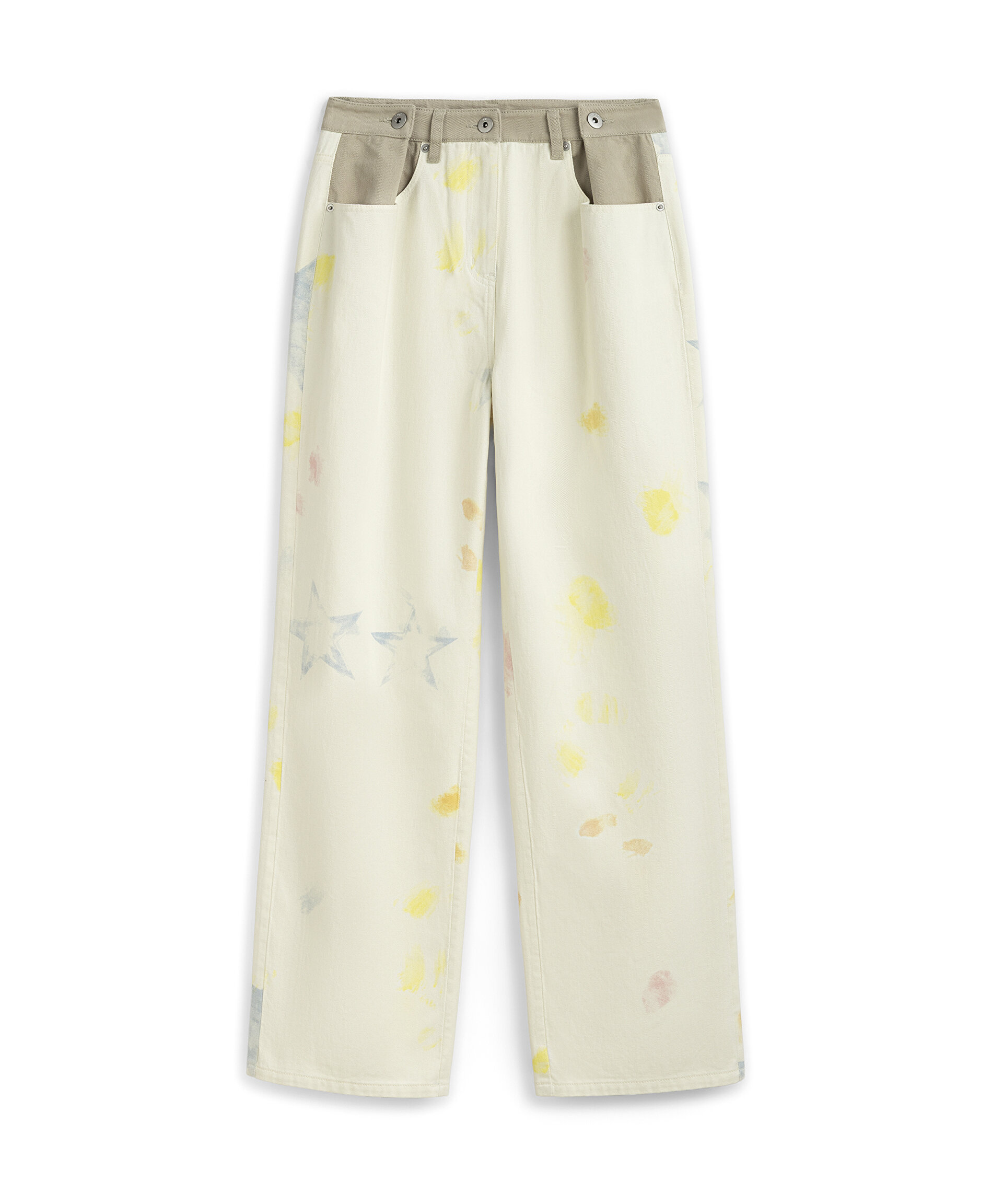 GÖRSEL BASKILI WIDE LEG PANTOLON