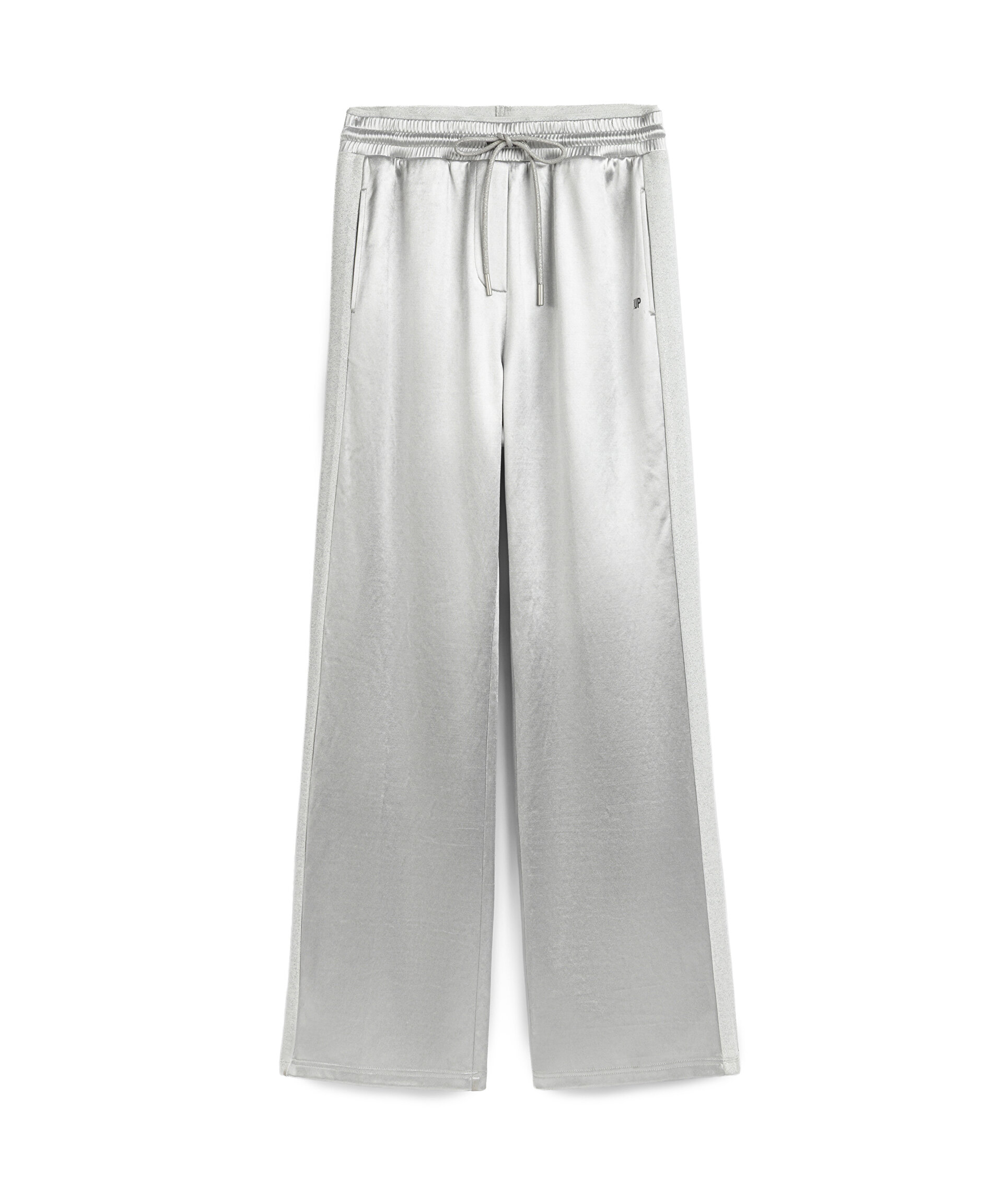 PARLAK DOKULU WIDE LEG PANTOLON