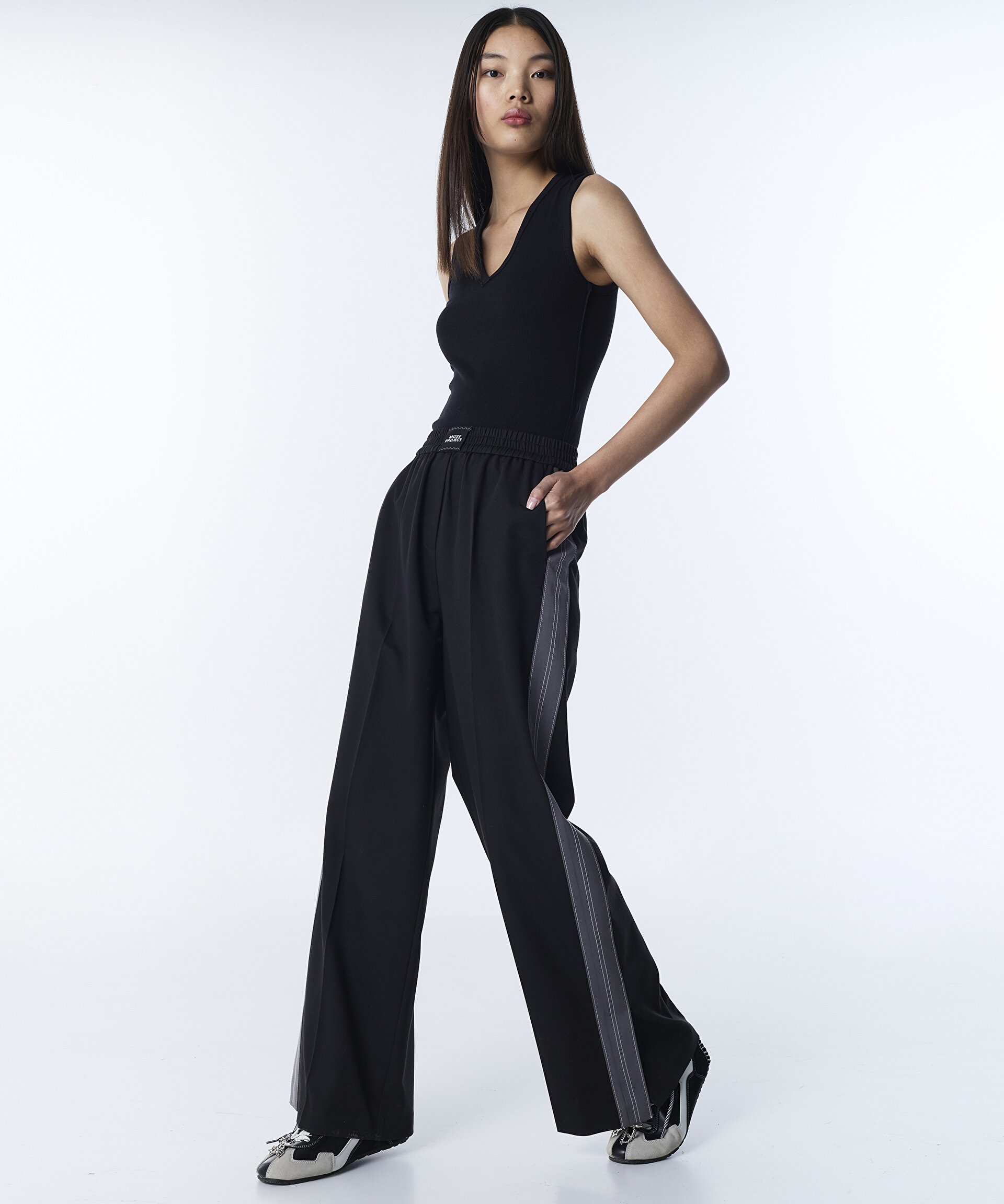 ELASTİK BEL COLORBLOCK PANTOLON