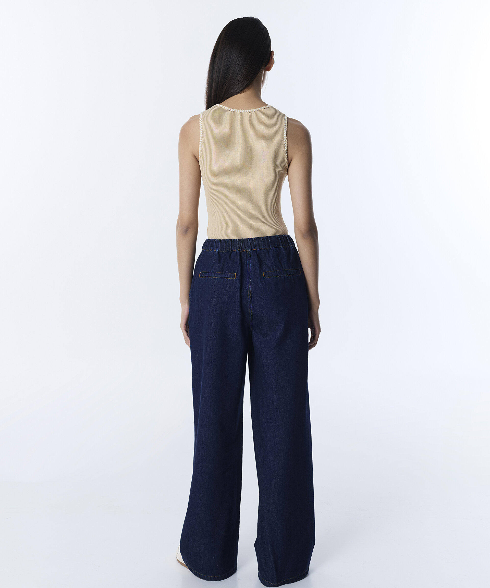 ELASTİK BEL JEAN PANTOLON