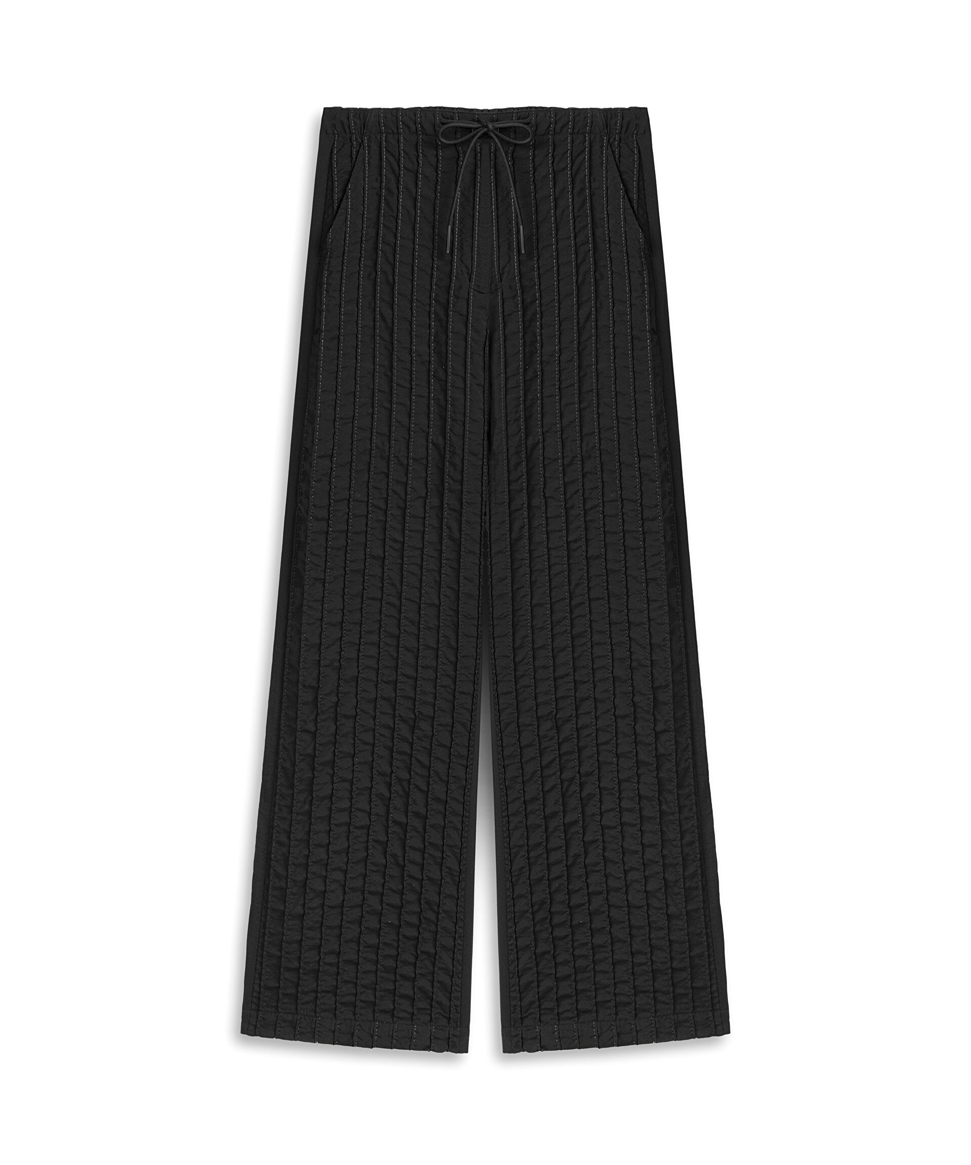 Twist Siyah DOKULU WIDE LEG PANTOLON görsel 4