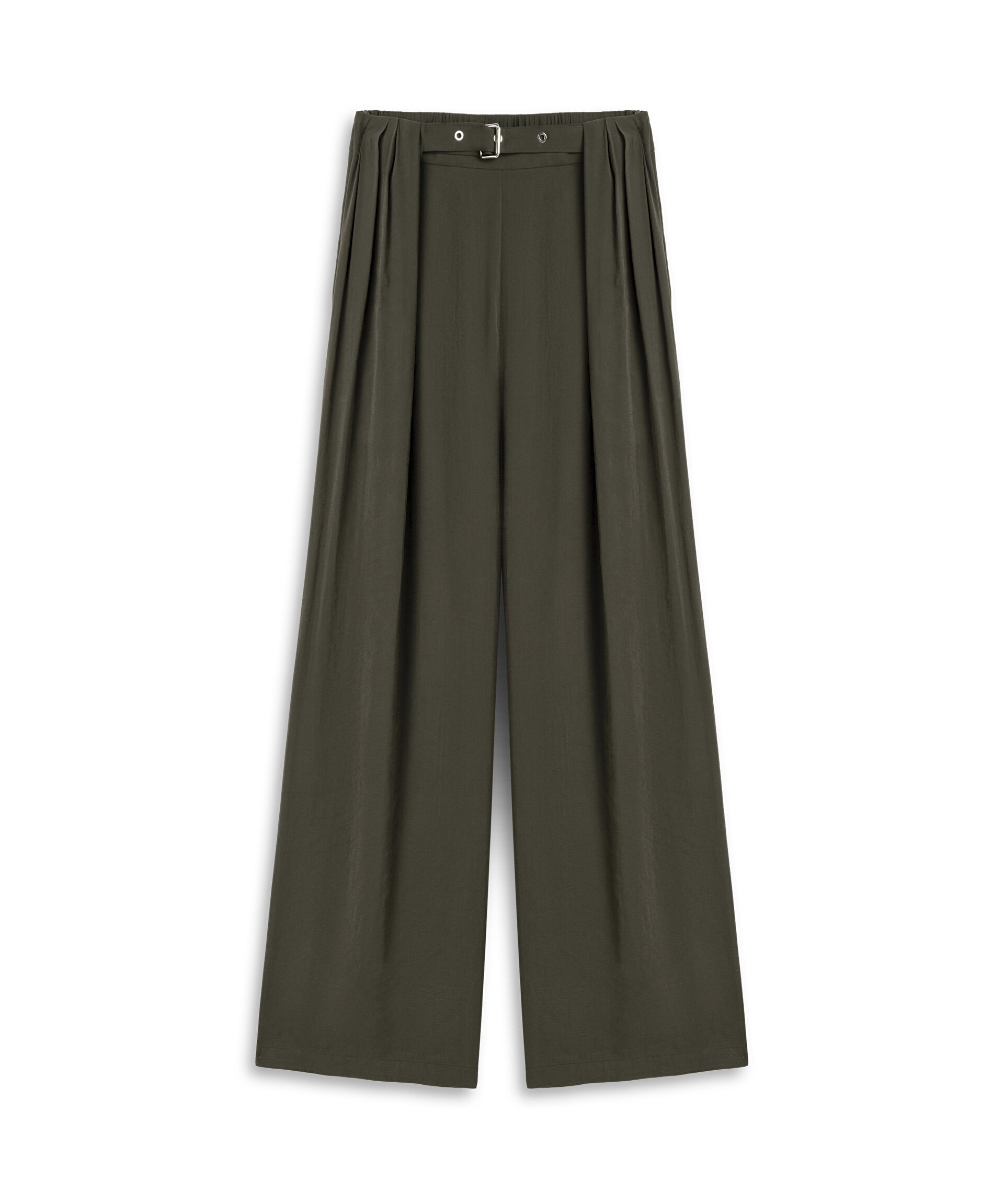 PİLELİ WIDE LEG PANTOLON