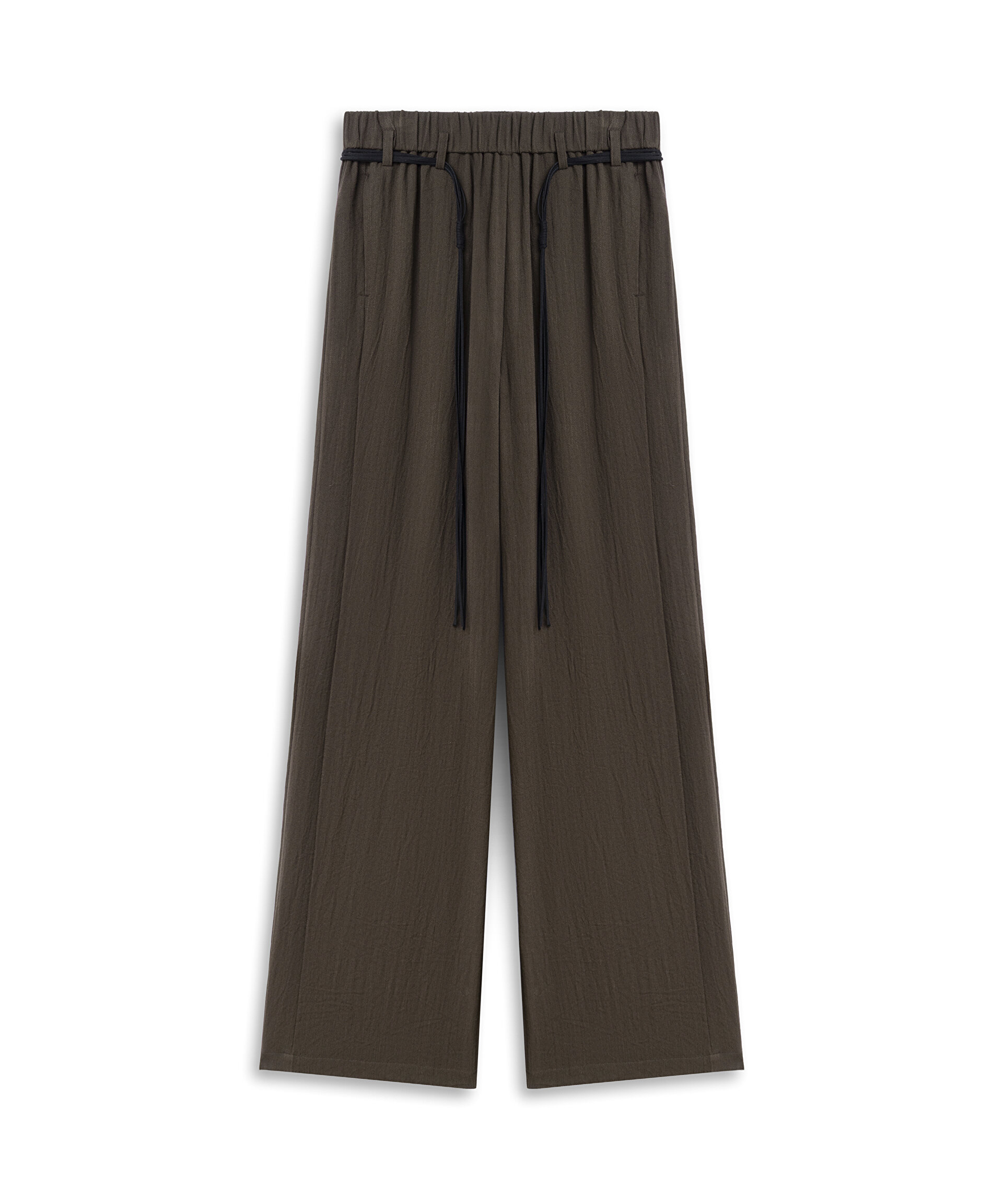 PÜSKÜLLÜ KEMERLİ WIDE LEG PANTOLON