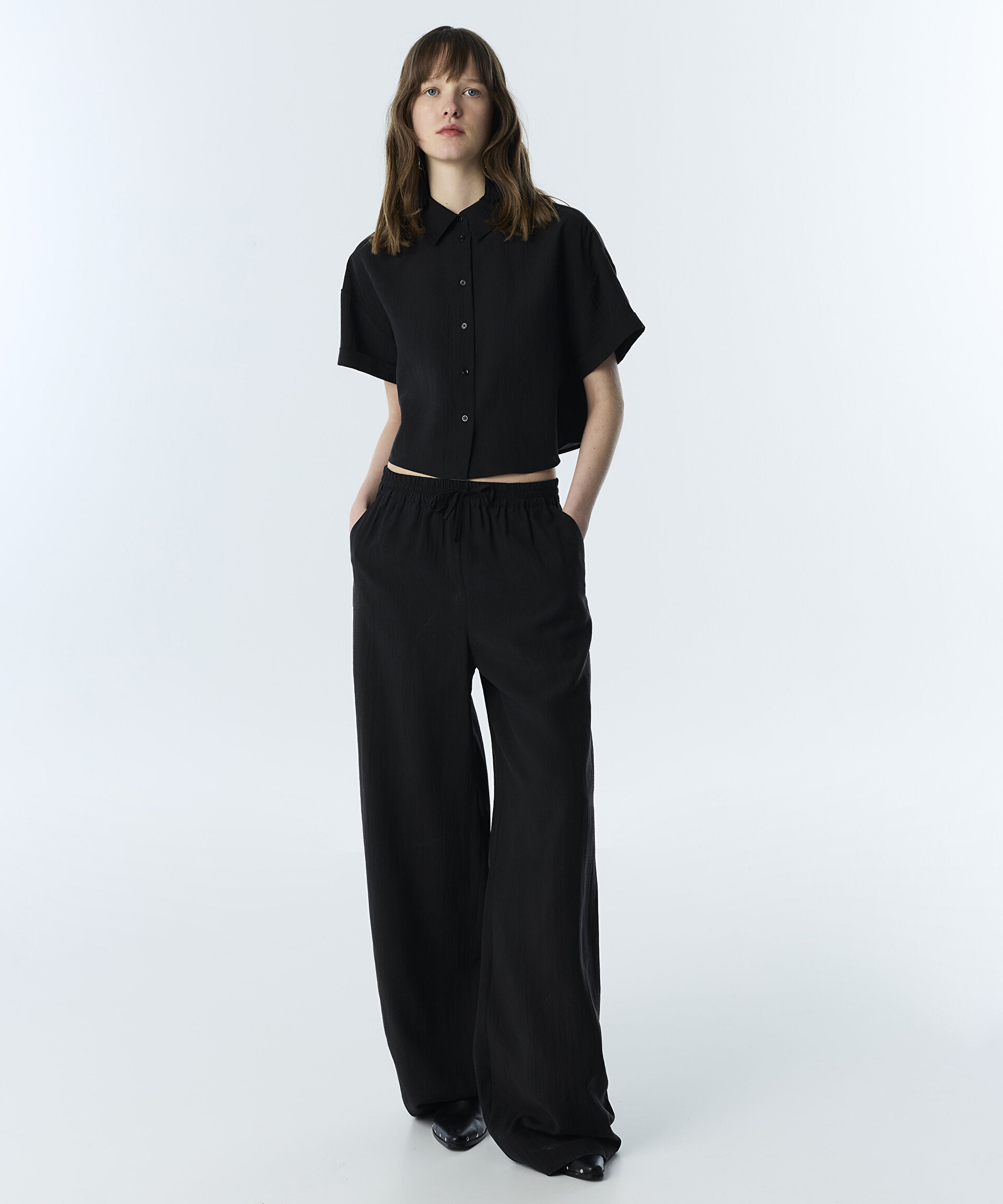 DOKULU WIDE LEG PANTOLON