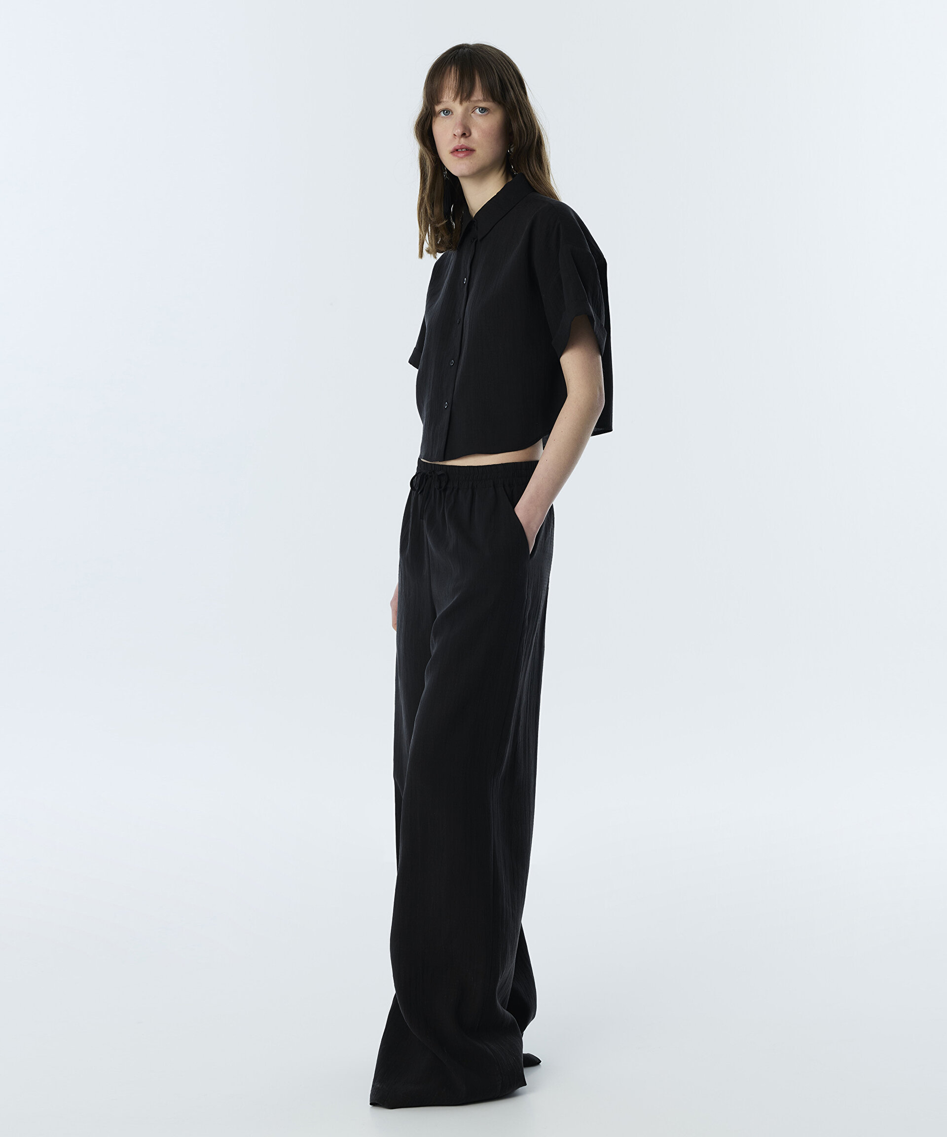DOKULU WIDE LEG PANTOLON