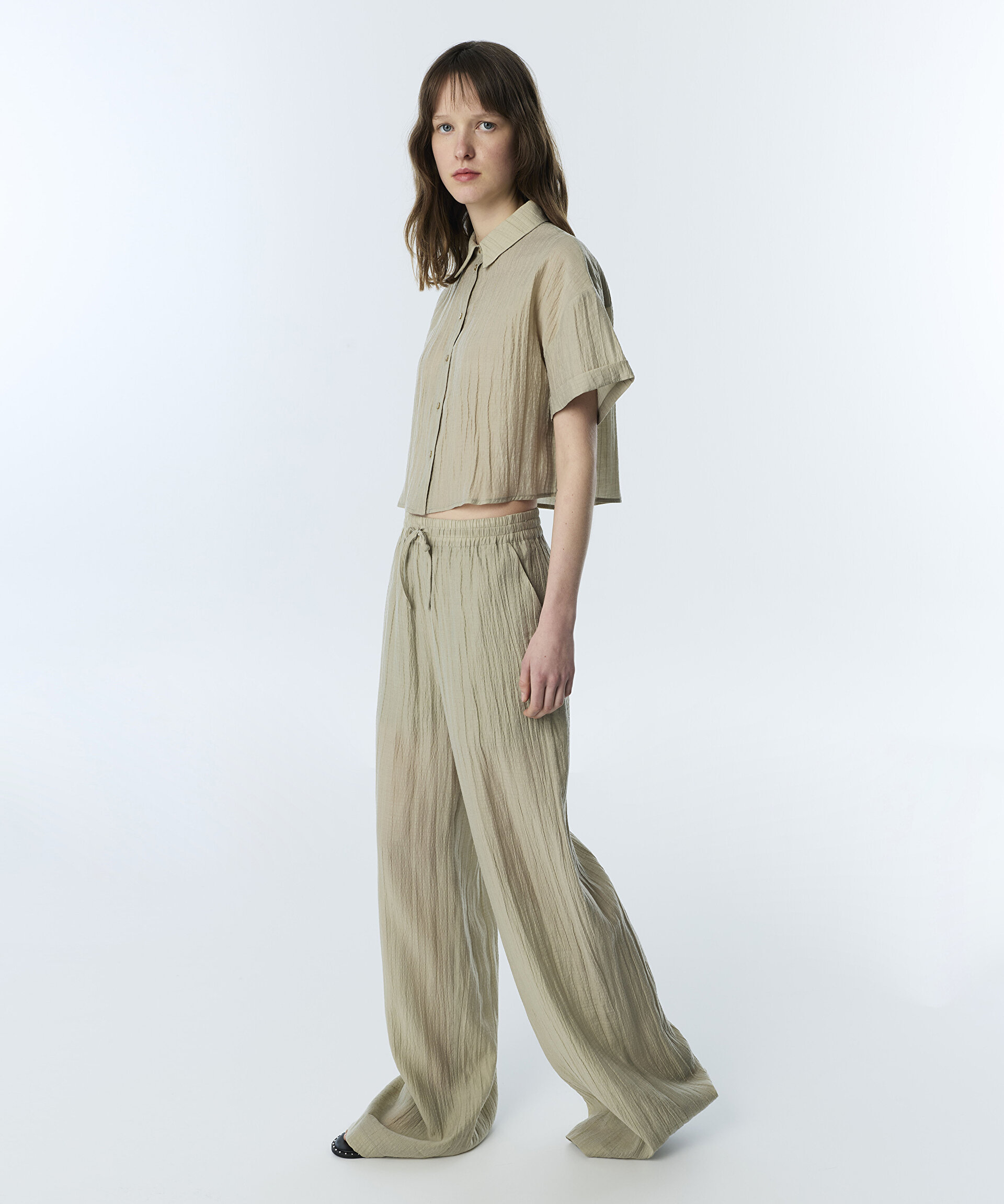 DOKULU WIDE LEG PANTOLON