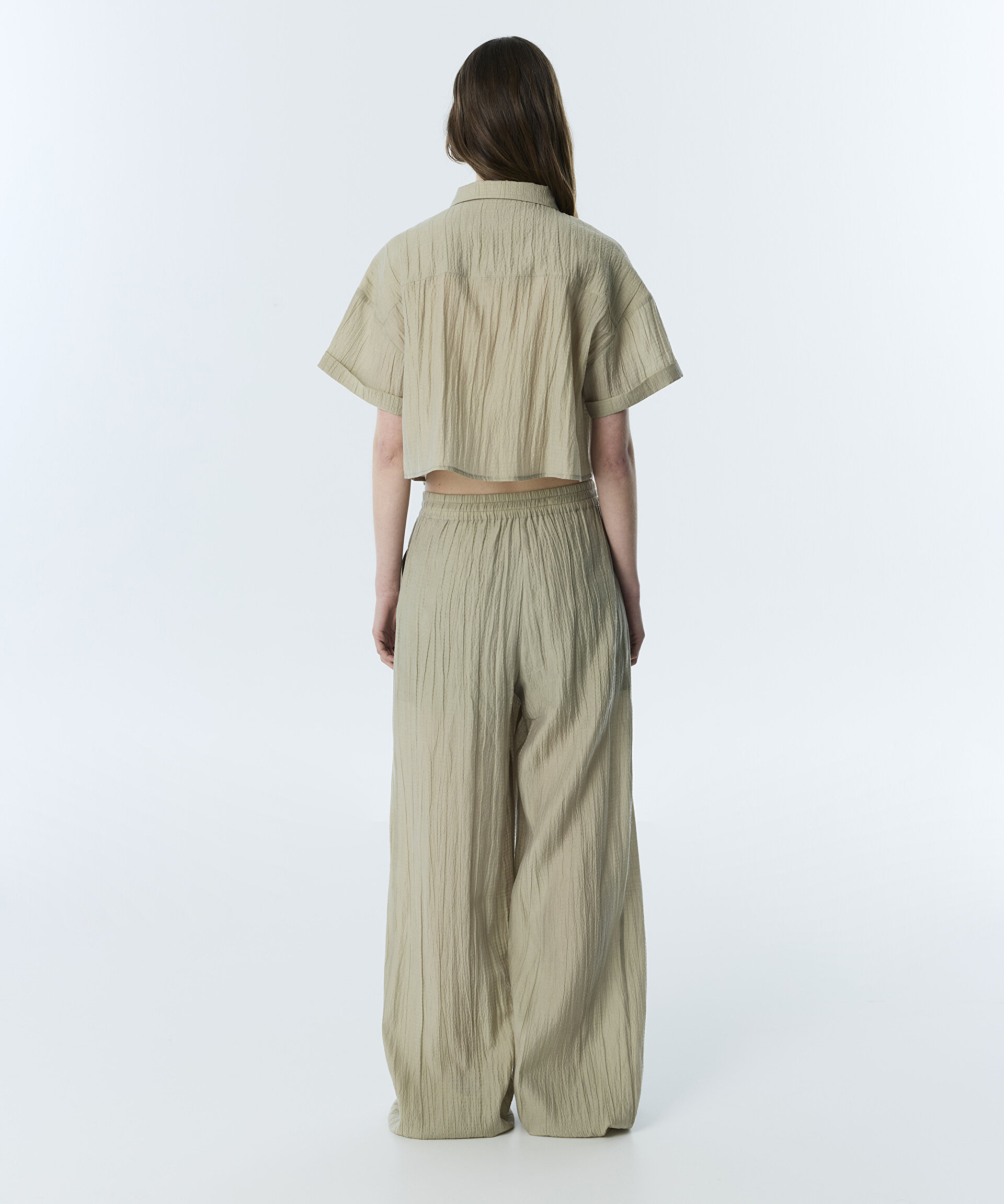 DOKULU WIDE LEG PANTOLON
