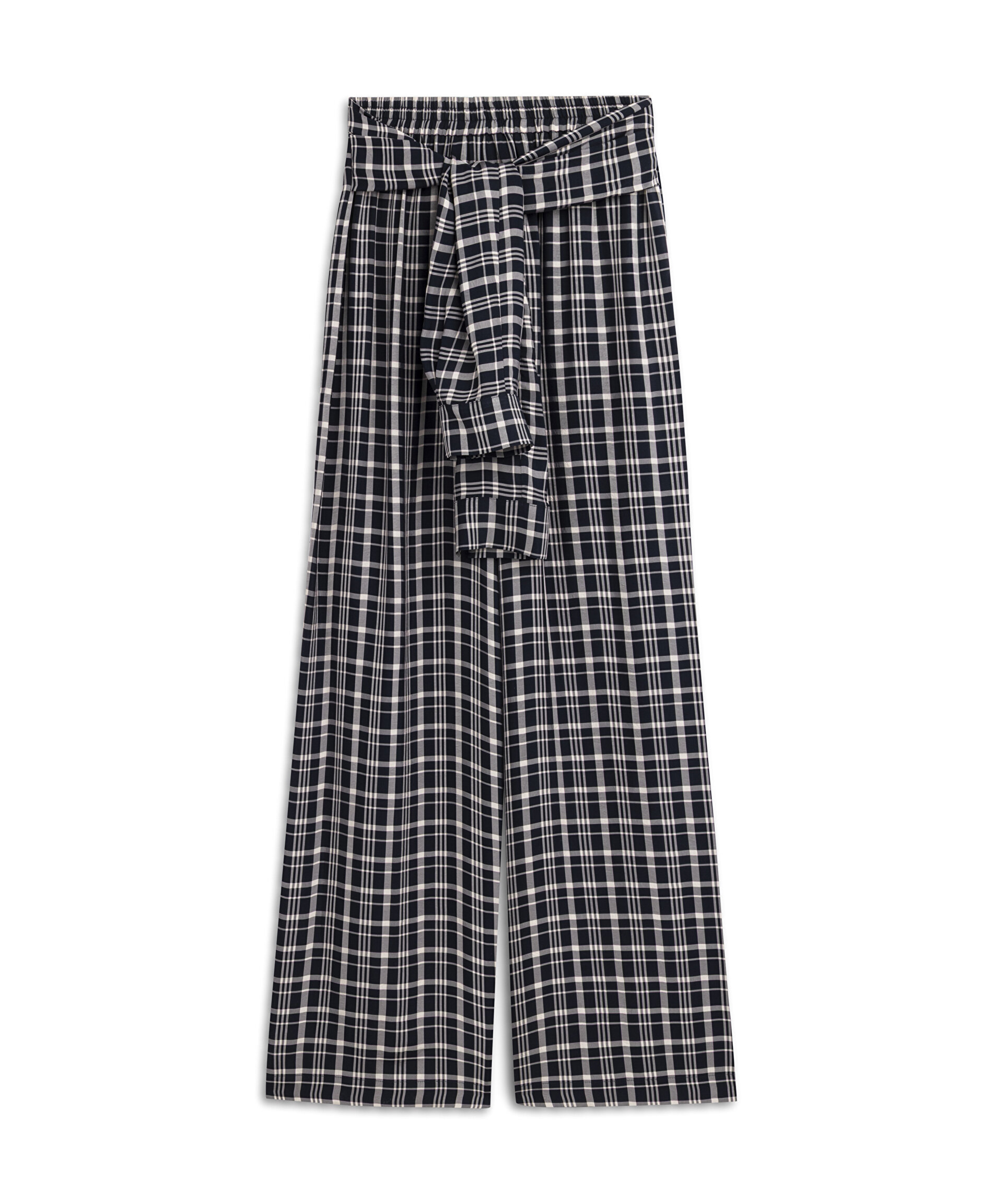 BELDEN BAĞLAMALI WIDE LEG PANTOLON