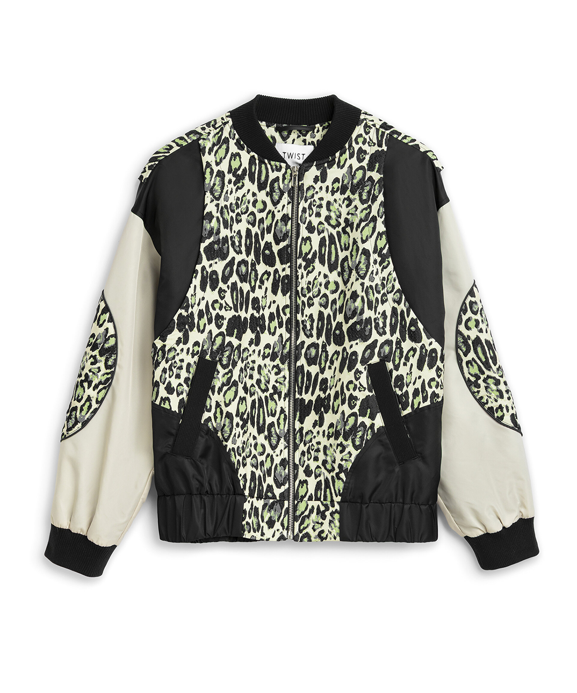 Twist Siyah ANIMAL PRINT BOMBER MONT görsel 5