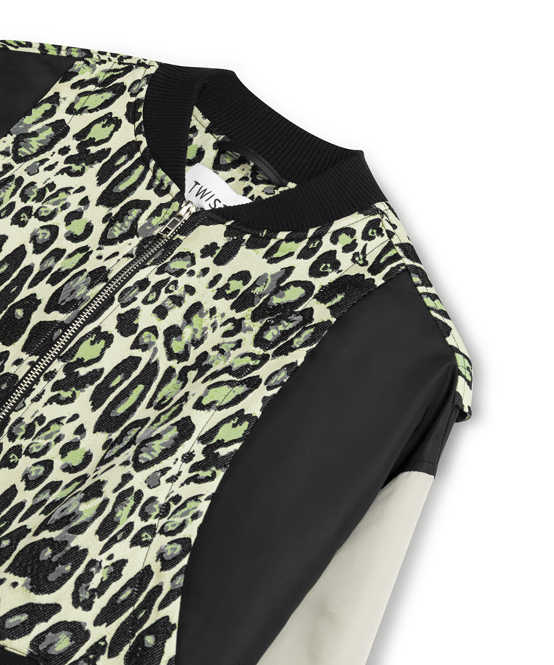 Twist Siyah ANIMAL PRINT BOMBER MONT görsel 6
