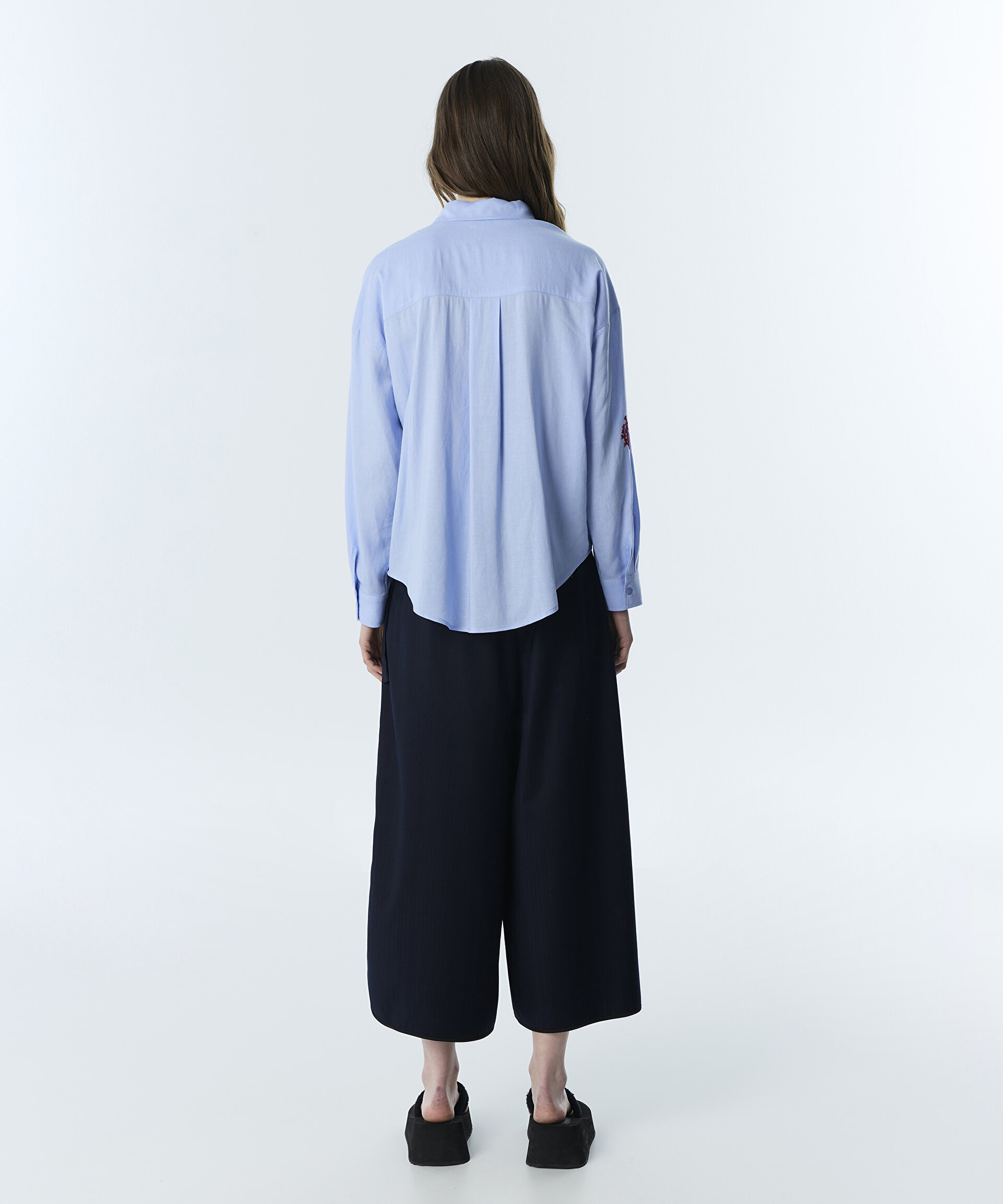 NAKIŞLI OVERSIZE GÖMLEK