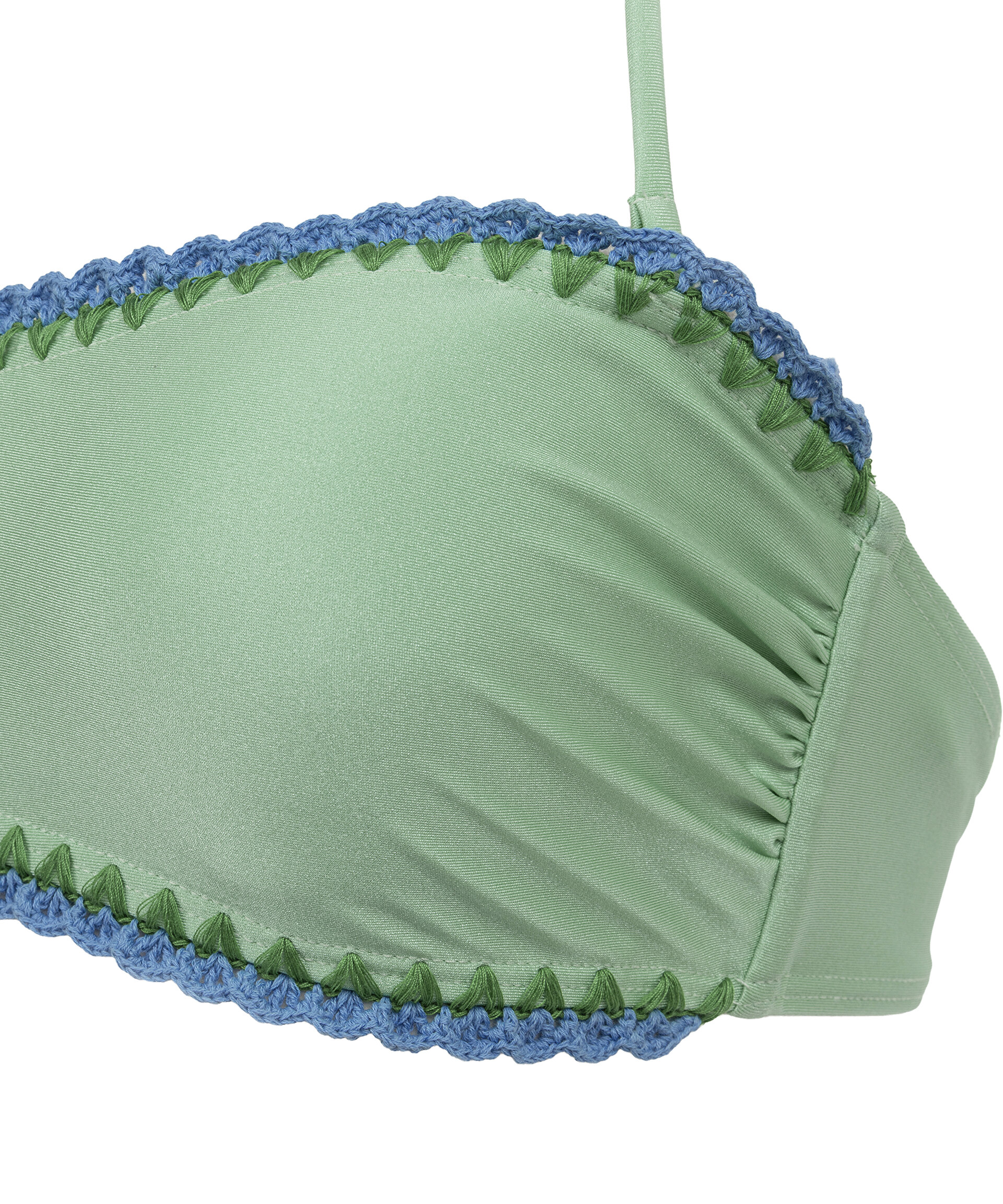 Twist Yeşil Kontrast Dikişli Bikini Seti görsel 6