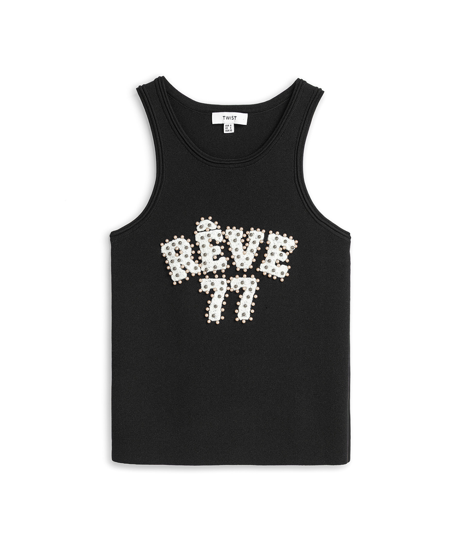 Twist Siyah Slogan Patch Lİ Triko görsel 6