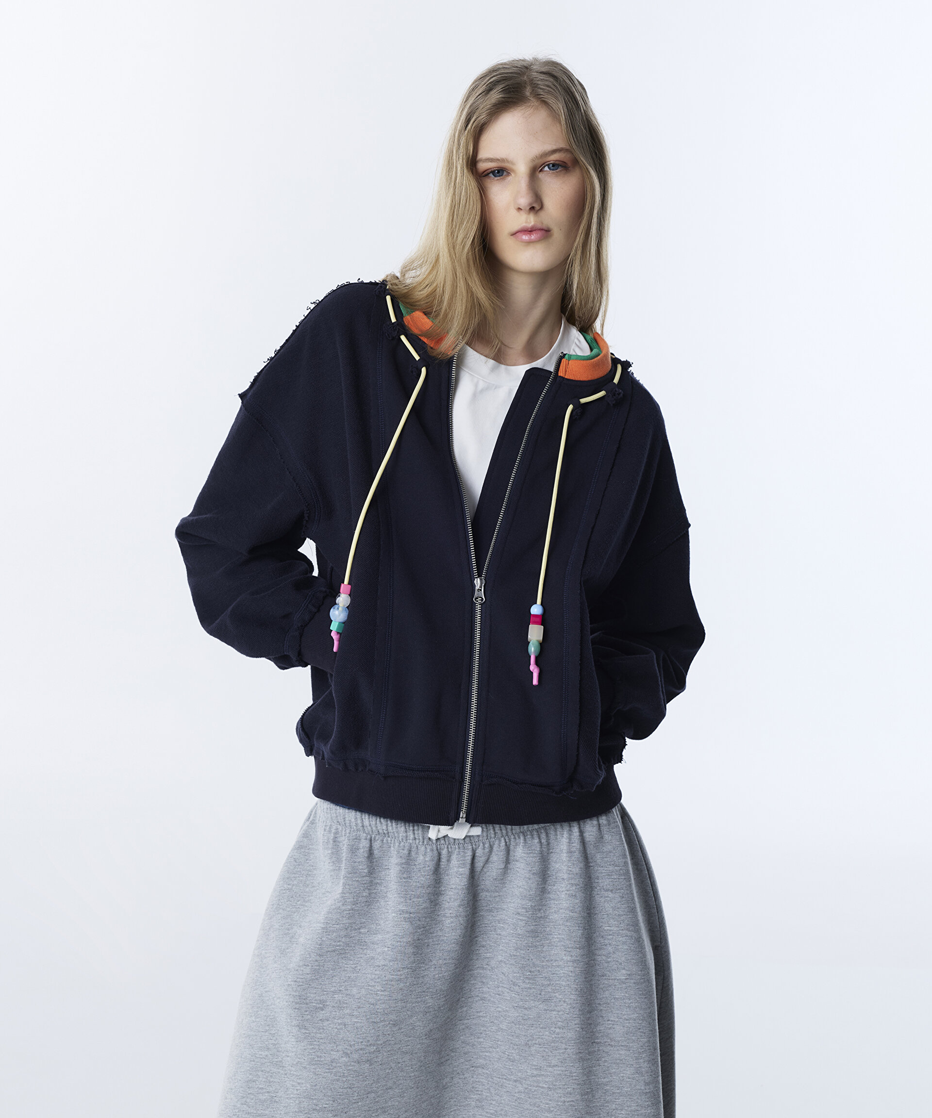 ユウ Lacivert KORDONLU COLORBLOCK SWEATSHIRT TS1260091024015 | TWIST