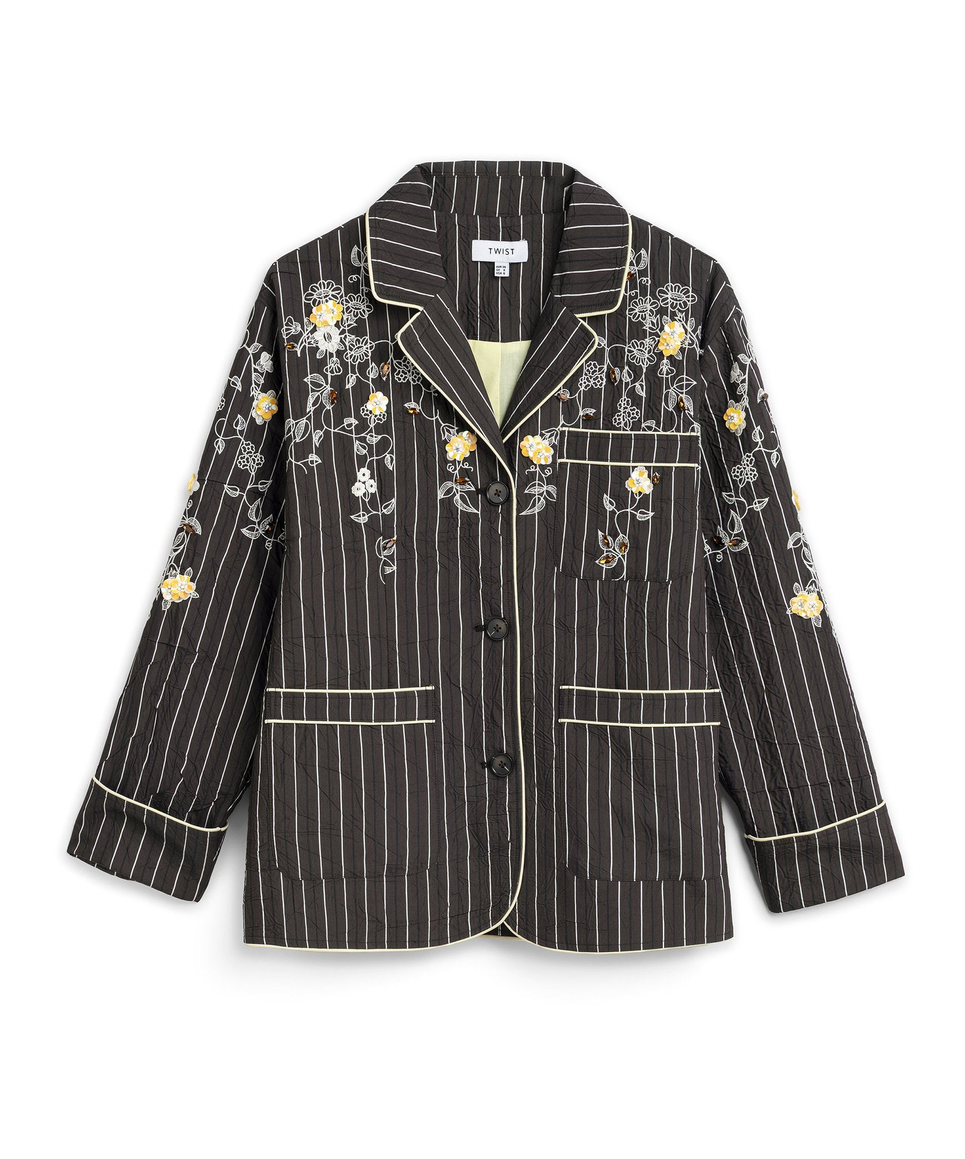ÇİZGİ DESEN NAKIŞLI BLAZER
