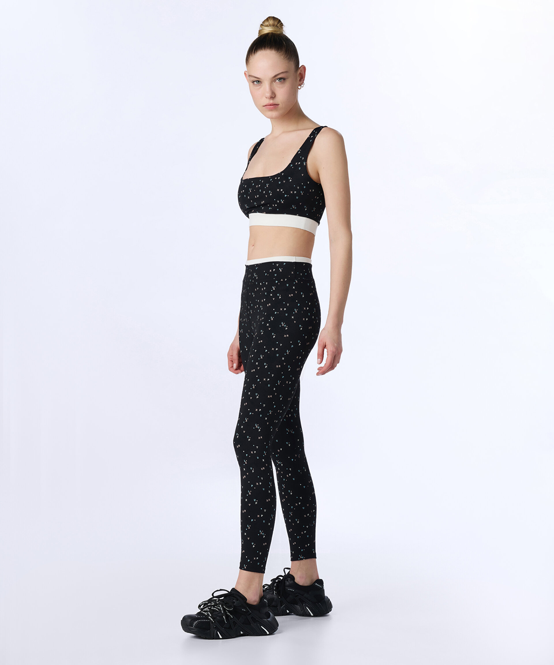 Twist Siyah BASKILI COLORBLOCK TAYT görsel 2