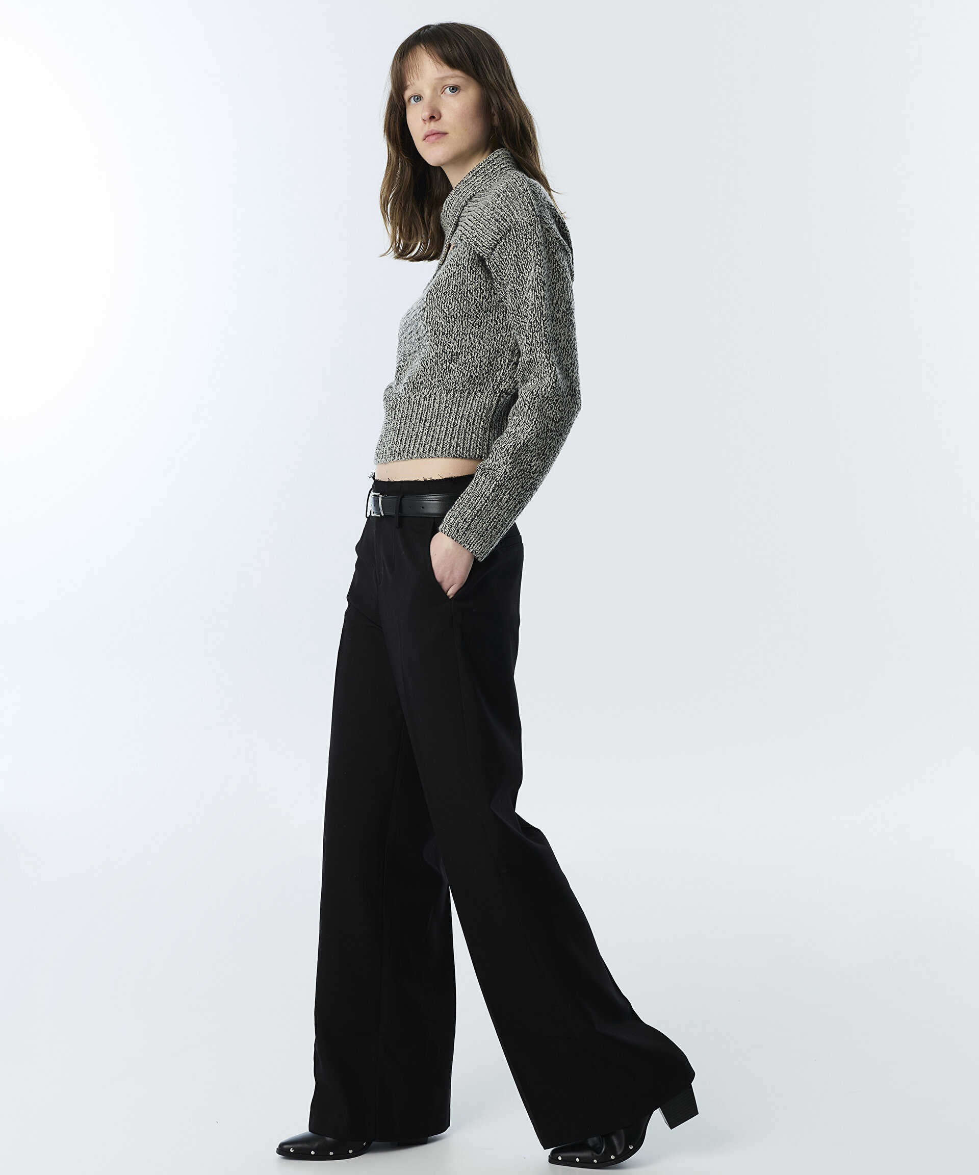 KEMERLİ WIDE LEG PANTOLON