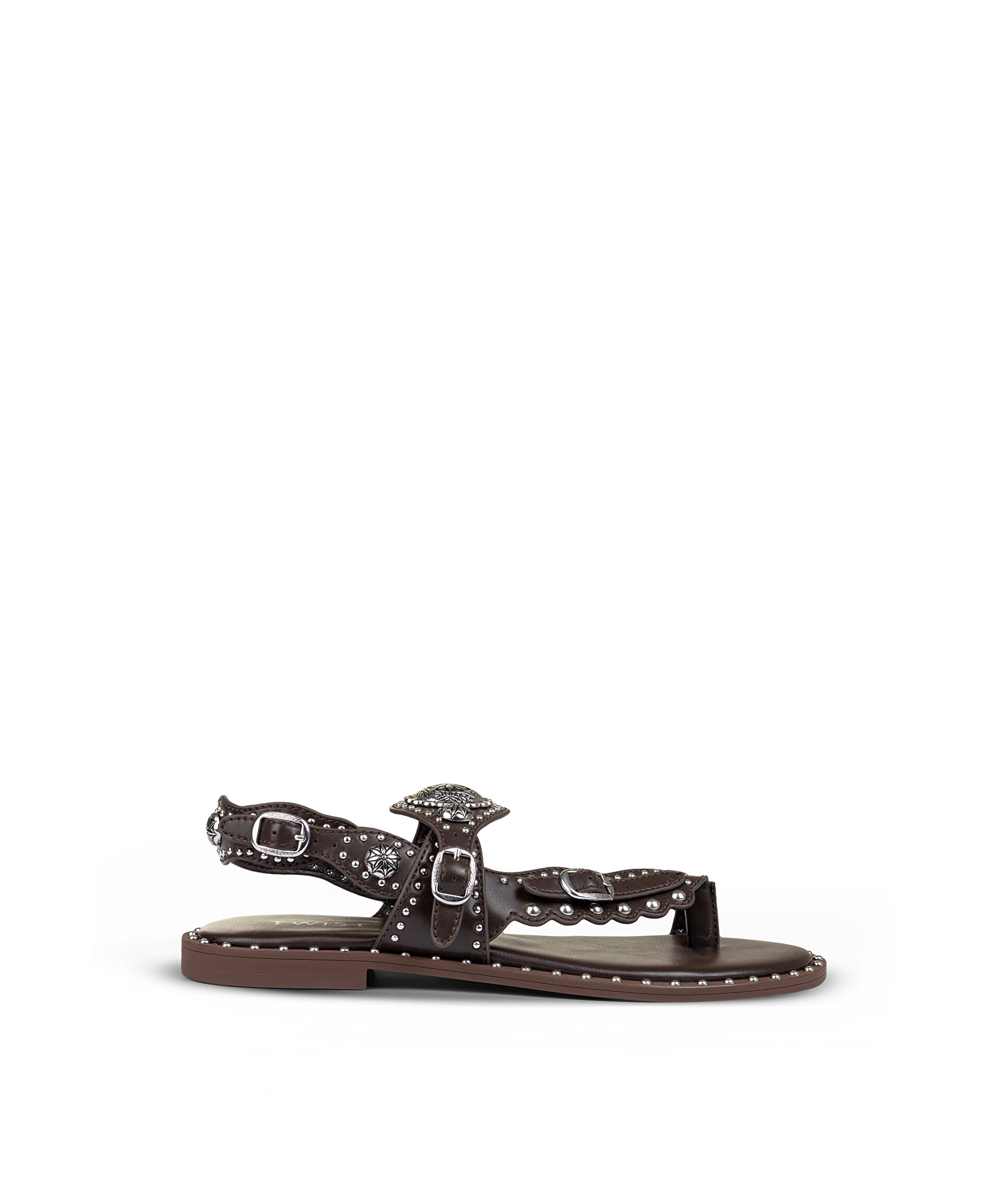 Twist Kahverengi METAL AKSESUARLI SANDALET