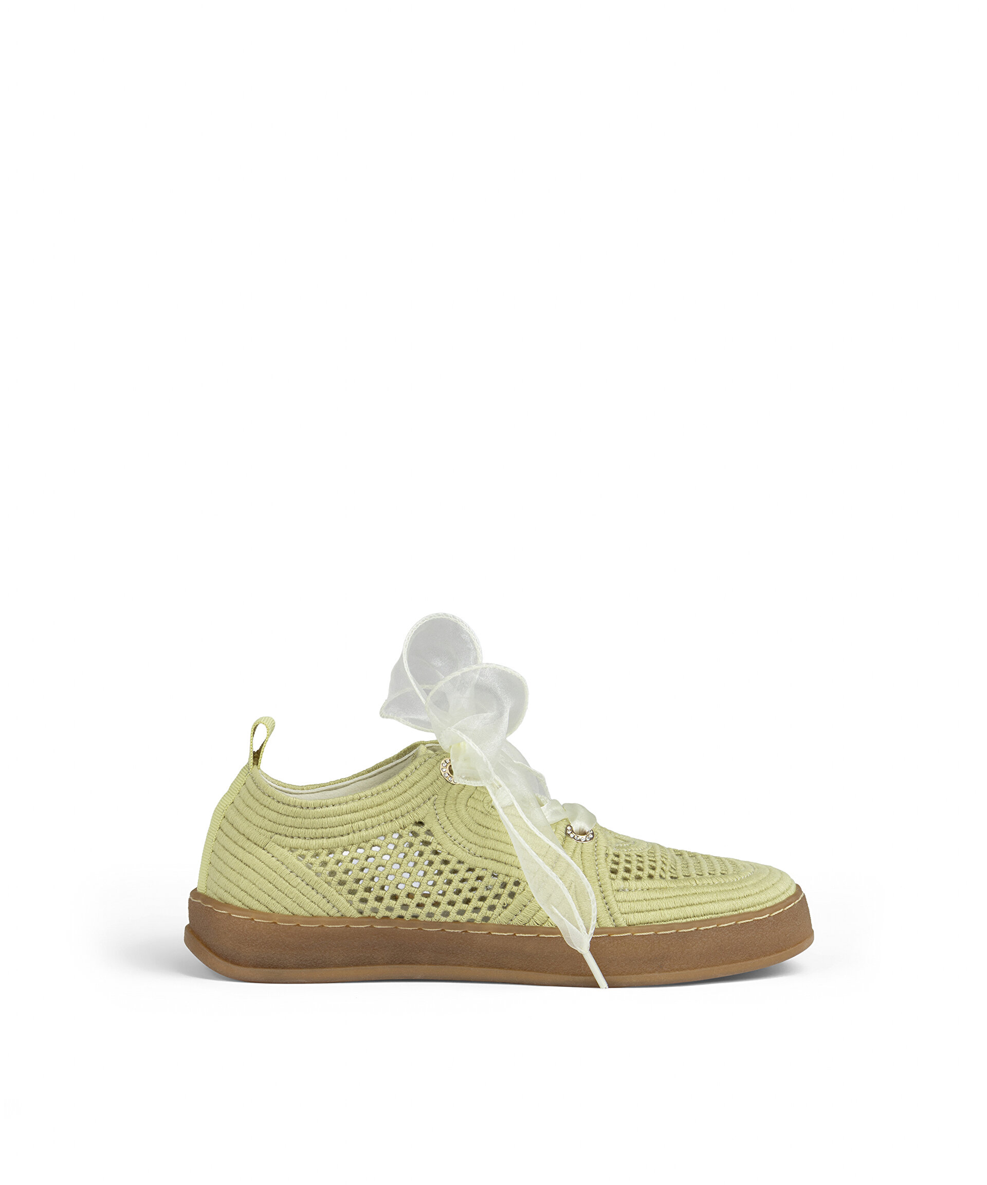 Twist Yeşil KONTRAST BAĞCIKLI FİLE DOKULU SNEAKER