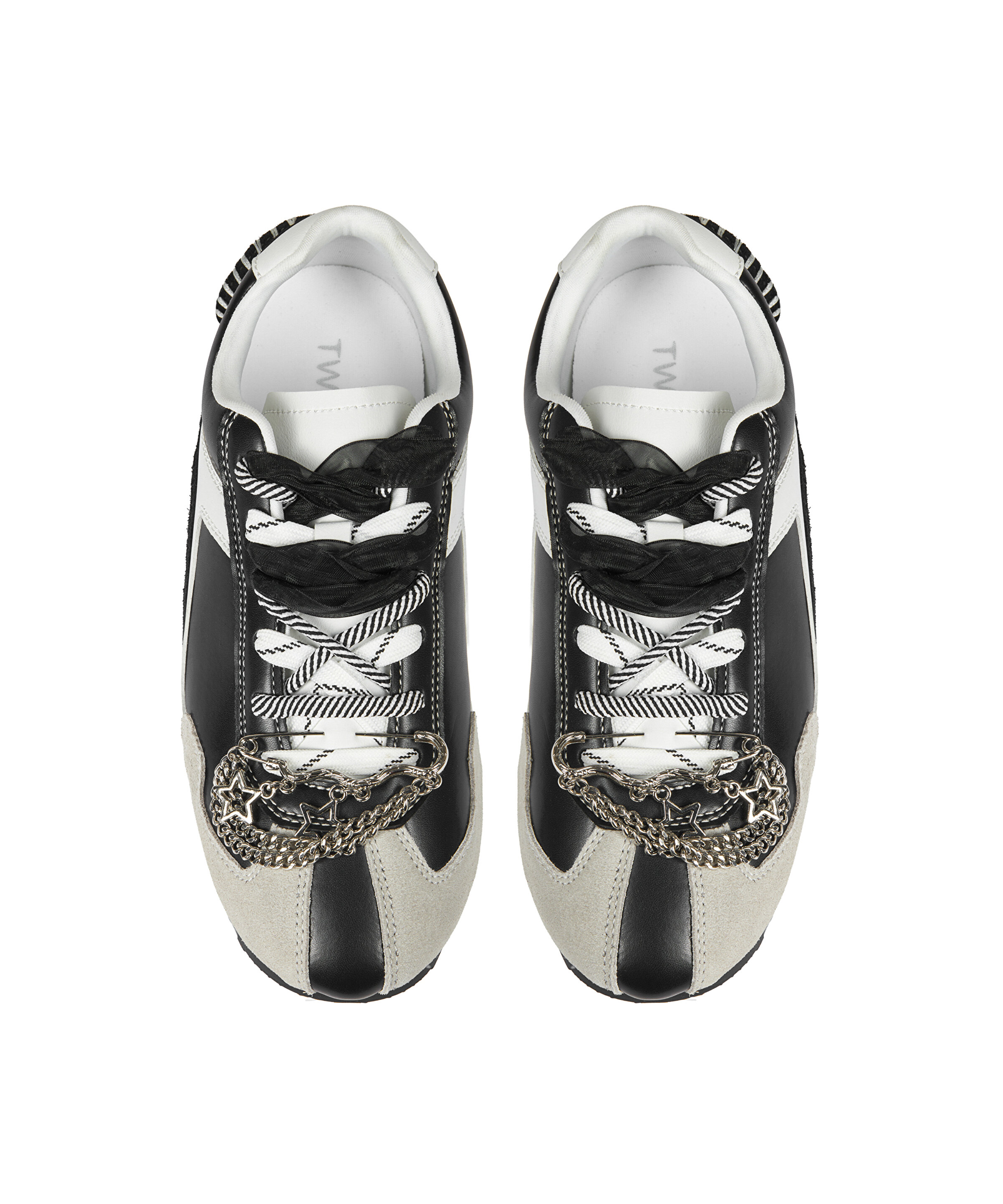 Siyah ZİNCİR AKSESUARLI COLORBLOCK DERİ SNEAKER TS1260062003001