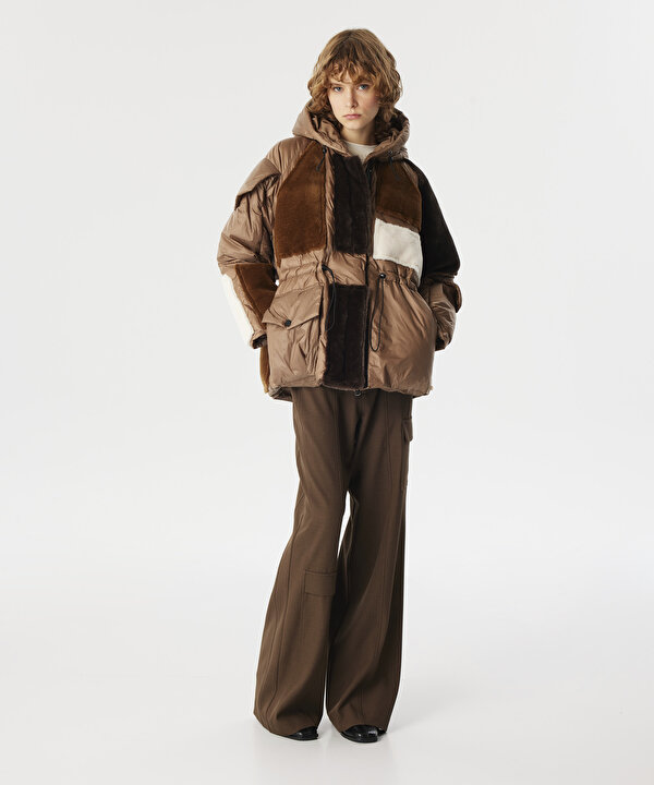 COLORBLOCK PUFFER MONT-TW6240012161074-Kahverengi-Mont
