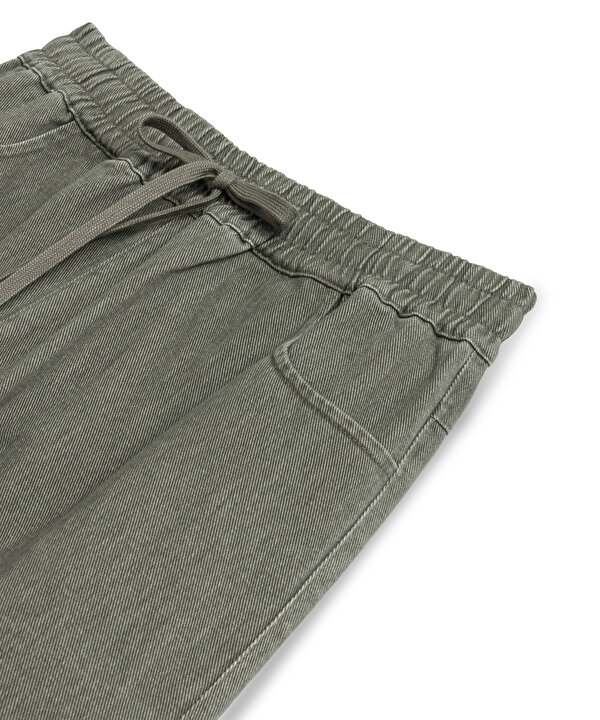 ELASTİK BEL NON DENİM PANTOLON-TW6250003086AA2-Kurşun-Pantolon