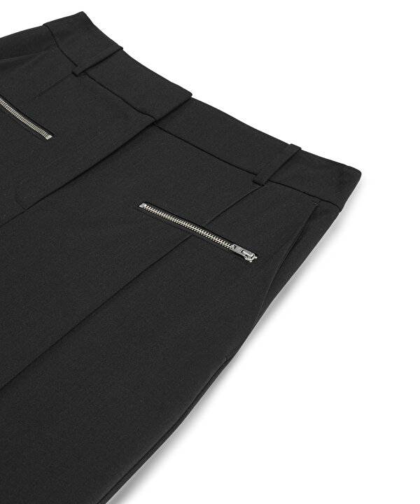 METAL FERMUARLI PANTOLON-TW6250003088001-Siyah-Pantolon