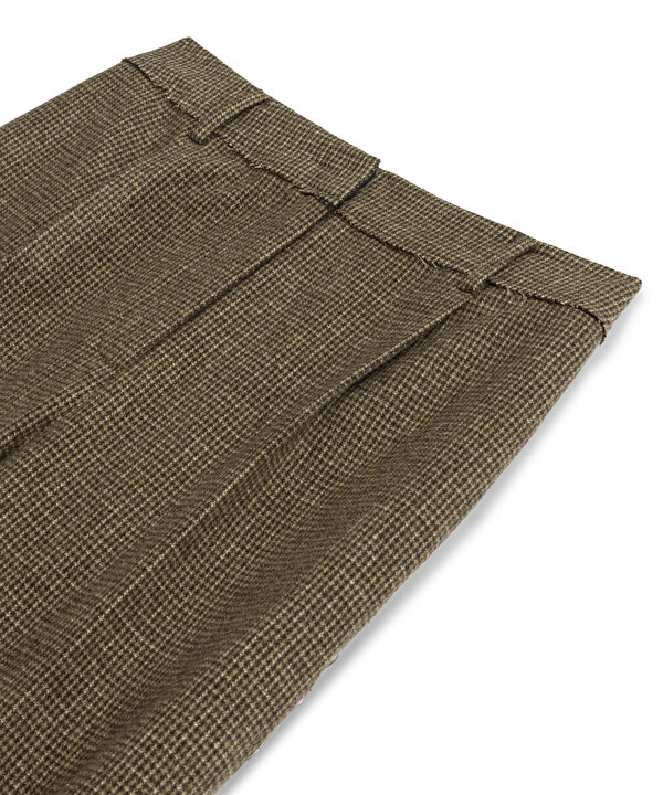 KAZAYAĞI DESEN KUMAŞ MIX PANTOLON-TW6250003095074-Kahverengi-Pantolon