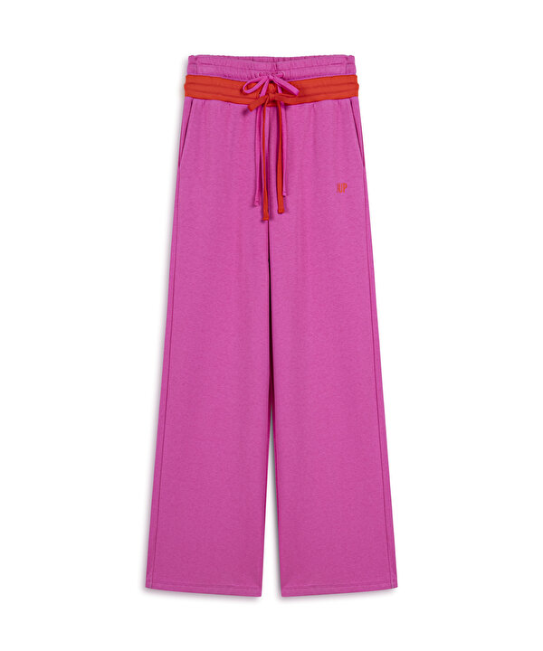 KONTRAST KORDONLU COLORBLOCK EŞOFMAN ALTI-TW6250003160033-Pembe-Pantolon