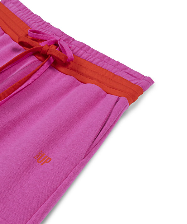 KONTRAST KORDONLU COLORBLOCK EŞOFMAN ALTI-TW6250003160033-Pembe-Pantolon