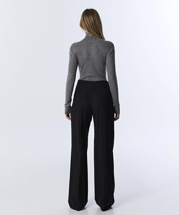 KARMA METAL AKSESUARLI PANTOLON-TW6250003214001-Siyah-Pantolon