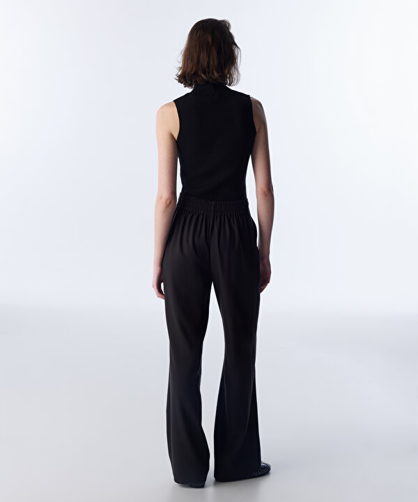 PATCH Lİ WIDE LEG PANTOLON-TW6250003350001-Siyah-Pantolon