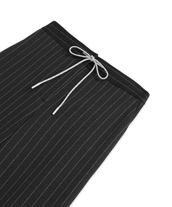 ÇİZGİ DESEN WIDE LEG FİT PANTOLON-TW6250003380015-Lacivert-Pantolon