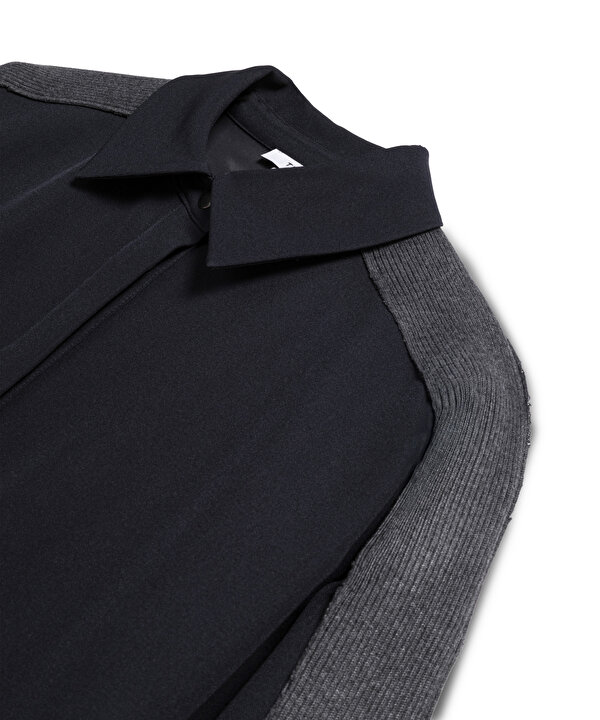 COLORBLOCK KUMAŞ MIX CEKET-TW6250005102015-Lacivert-Mont