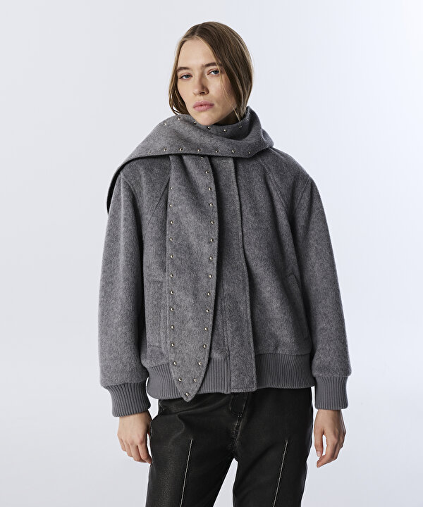 TROK BASKILI COLORBLOCK KABAN-TW6250008053036-Antrasit-Kaban