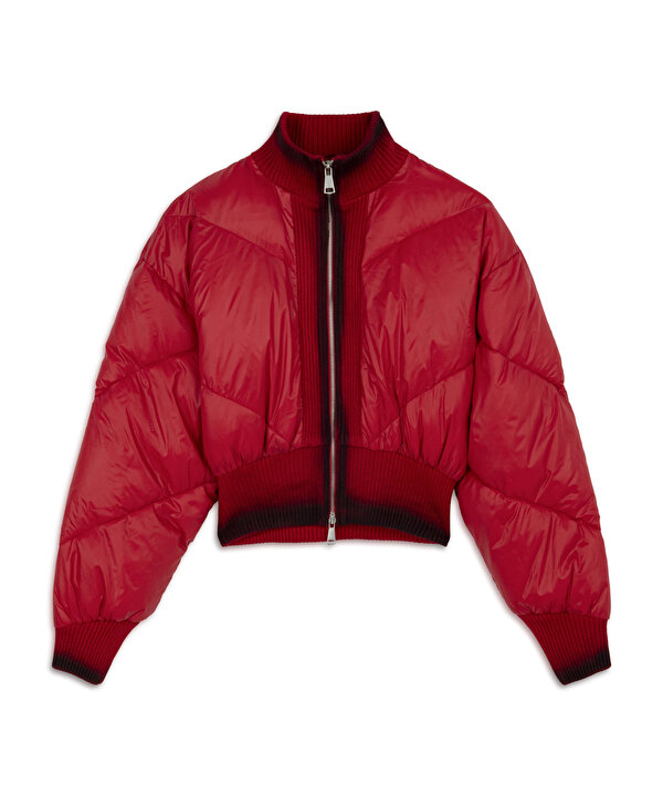KUMAŞ MIX KAPİTONE MONT-TW6250012063034-Kırmızı-Mont