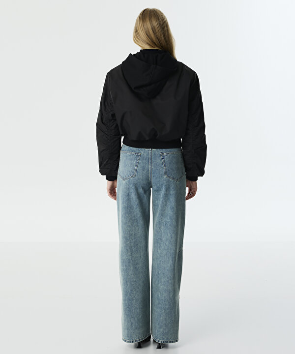 ÇİFT PARÇA GÖRÜNÜM BOMBER MONT-TW6250012158001-Siyah-Mont