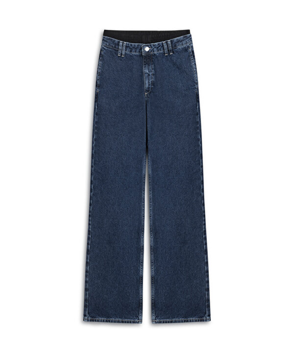 BAGGY FİT JEAN PANTOLON-TW6250018021629-İndigo-Jean Pantolon