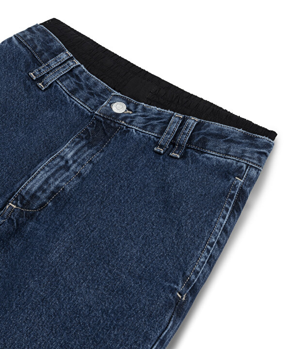 BAGGY FİT JEAN PANTOLON-TW6250018021629-İndigo-Jean Pantolon