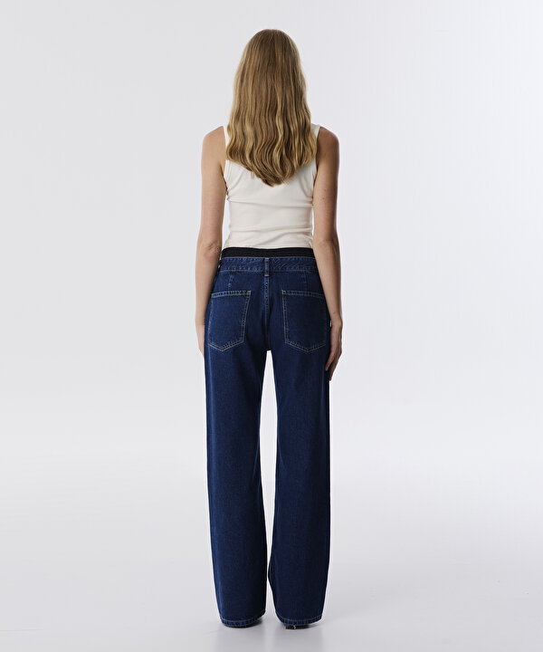 BAGGY FİT JEAN PANTOLON-TW6250018021629-İndigo-Jean Pantolon